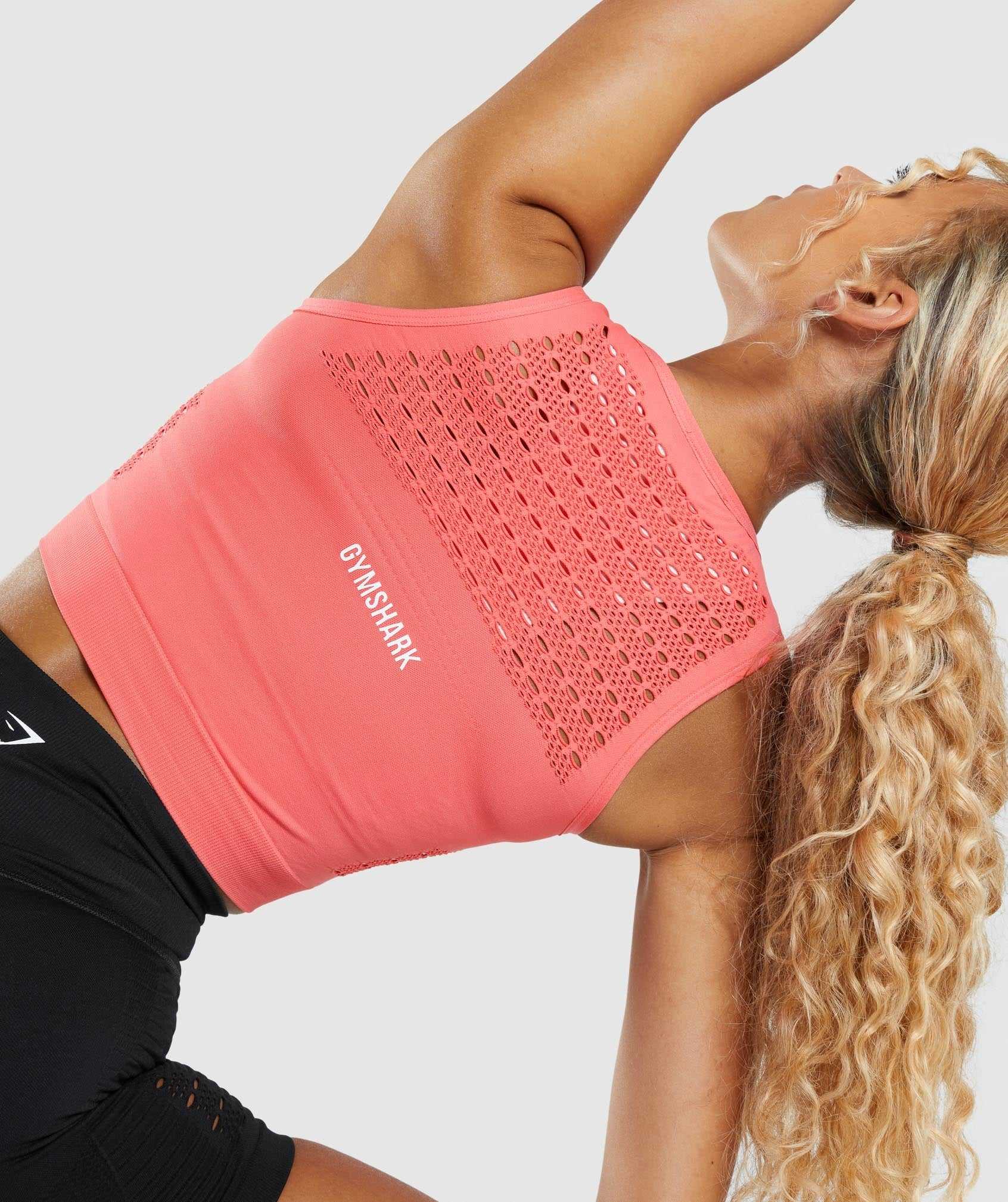 Gymshark Energy Seamless Crop Tanktop Roze | FMQG80493