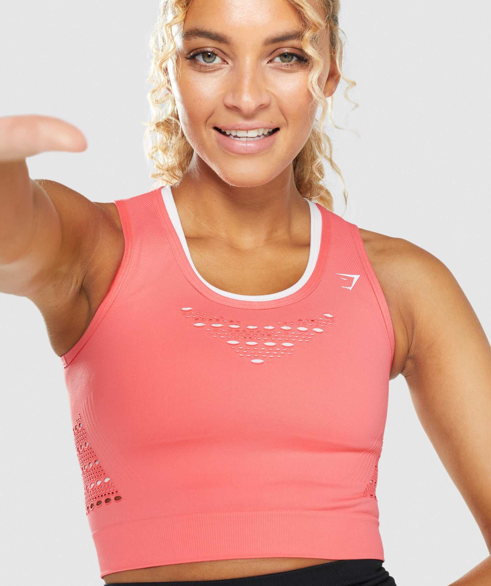 Gymshark Energy Seamless Crop Tanktop Roze | FMQG80493