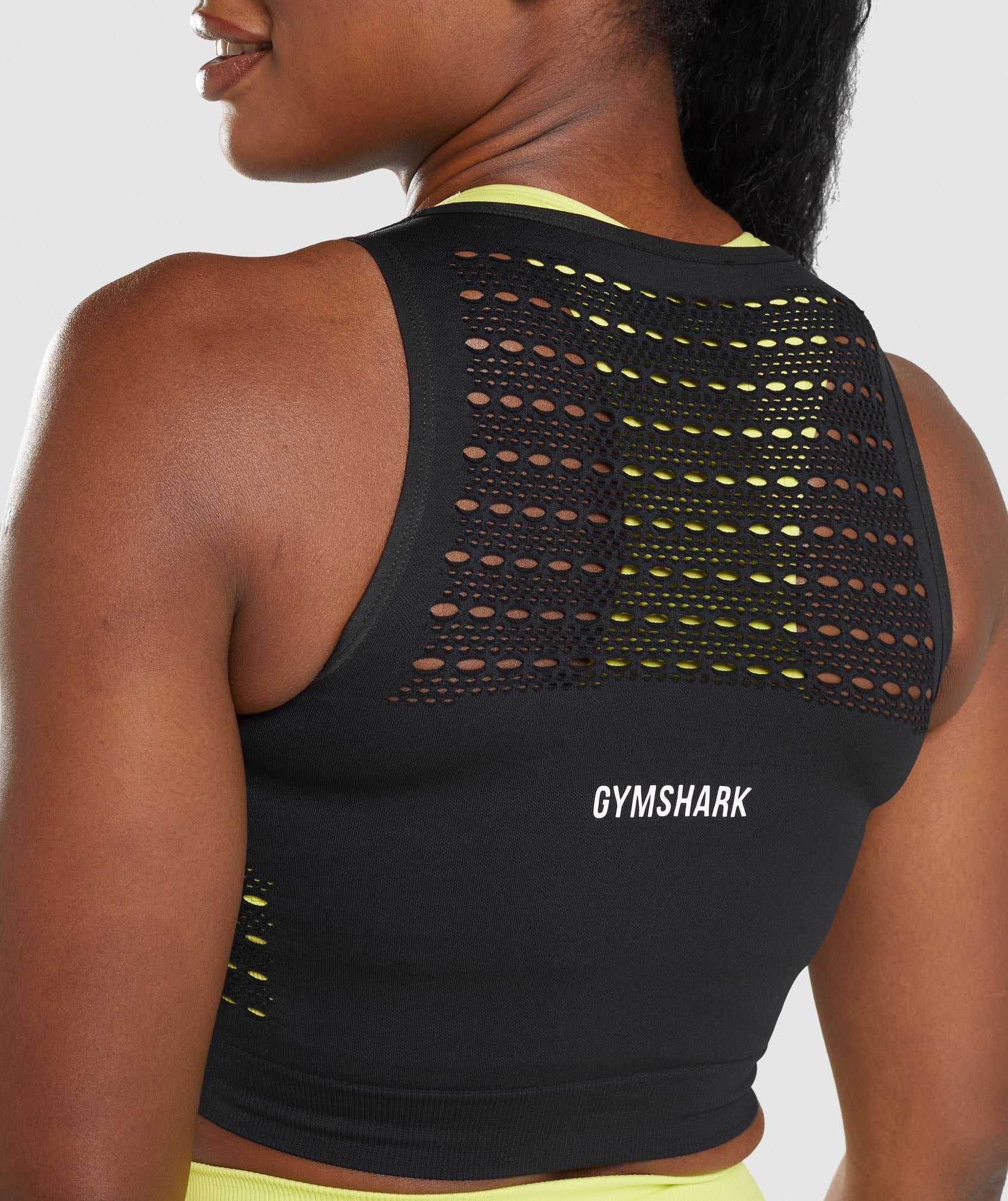 Gymshark Energy Seamless Crop Topjes Zwart | BICU97234