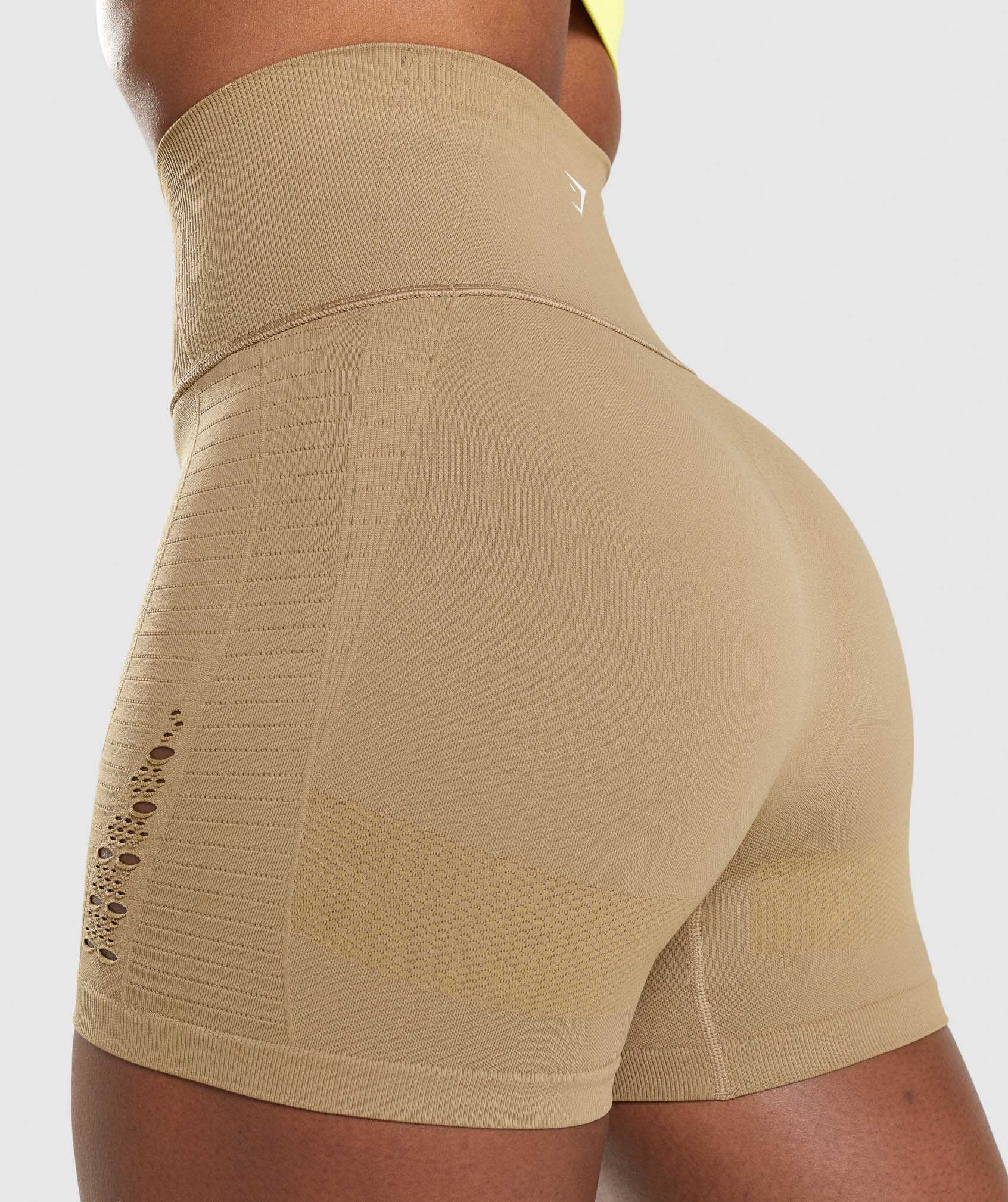 Gymshark Energy Seamless Korte Broek Bruin | GFUM52784