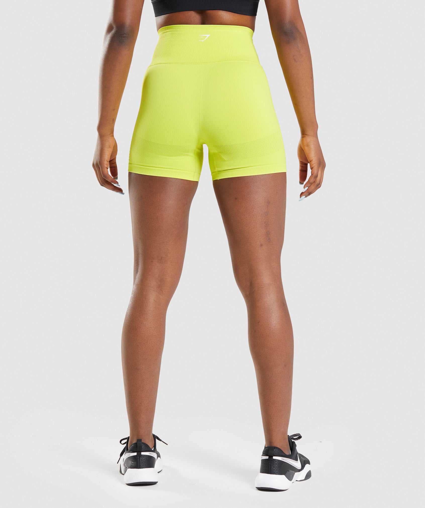 Gymshark Energy Seamless Korte Broek Geel | QXSP43679