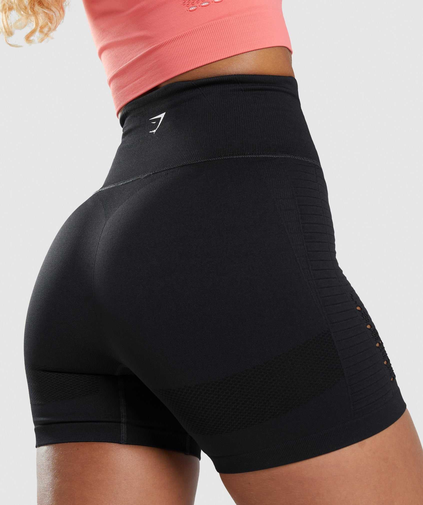 Gymshark Energy Seamless Korte Broek Zwart | GDOY98752