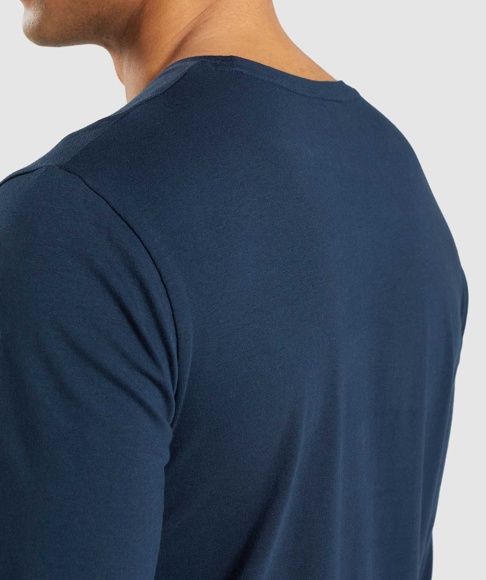 Gymshark Essential Long Sleeve T-shirts Donkerblauw | UIOP47139