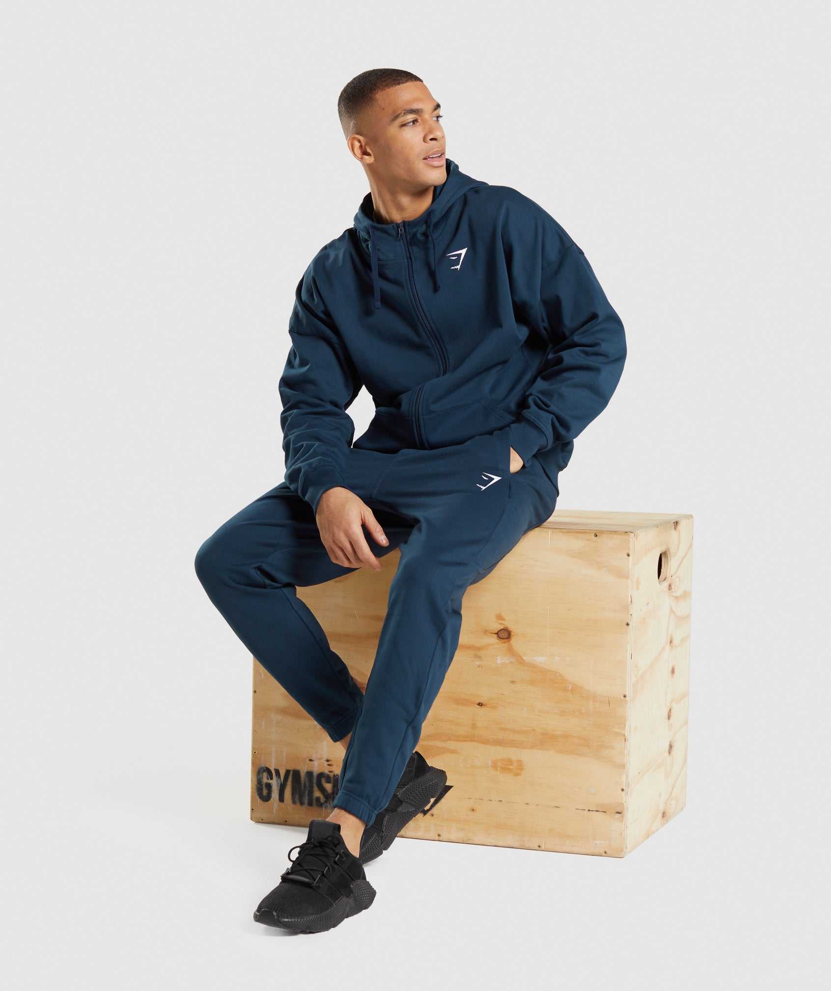 Gymshark Essential Oversized Joggingbroeken Donkerblauw | SPHN90364