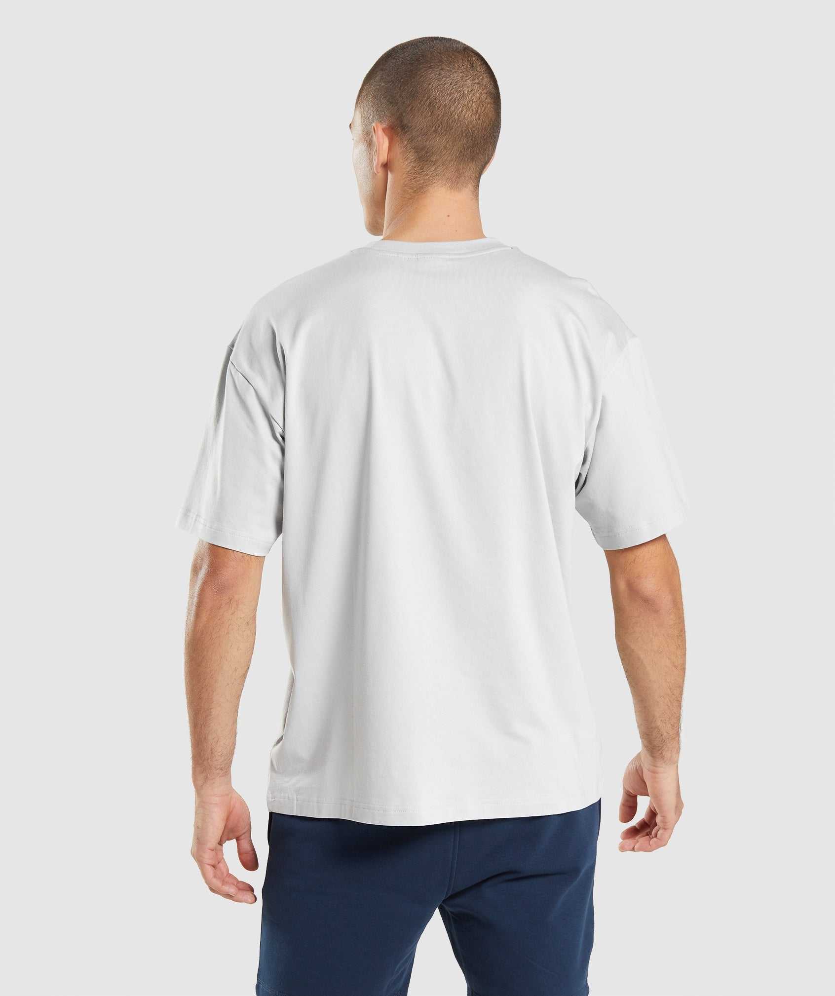 Gymshark Essential Oversized T-shirts Lichtgrijs | SJRF18436