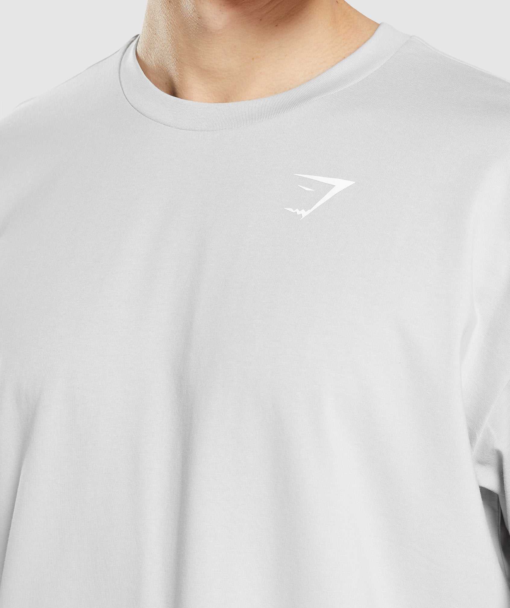 Gymshark Essential Oversized T-shirts Lichtgrijs | SJRF18436