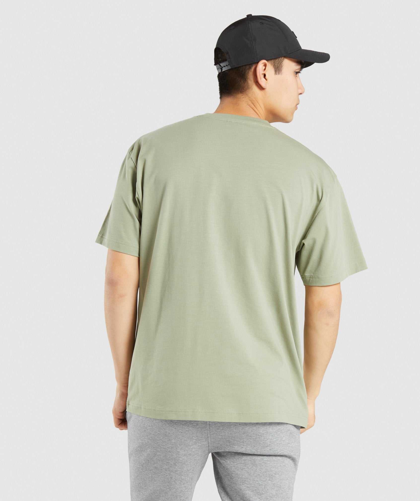 Gymshark Essential Oversized T-shirts Lichtgroen | VFLD06942