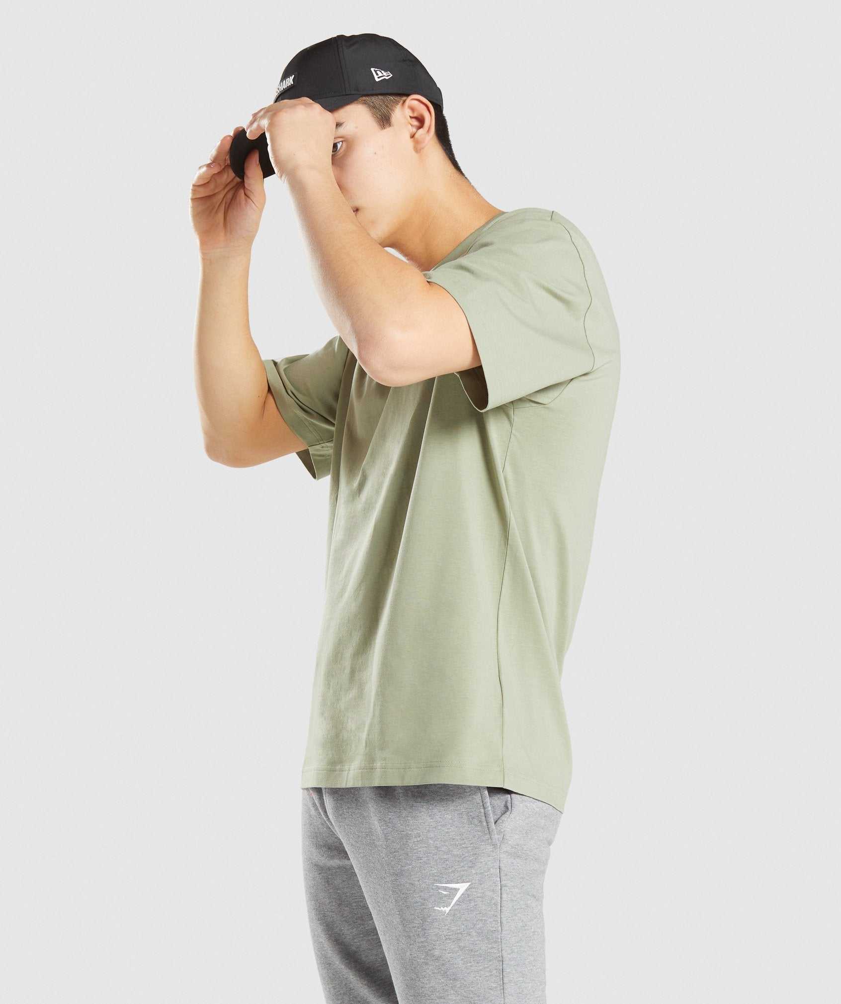 Gymshark Essential Oversized T-shirts Lichtgroen | VFLD06942