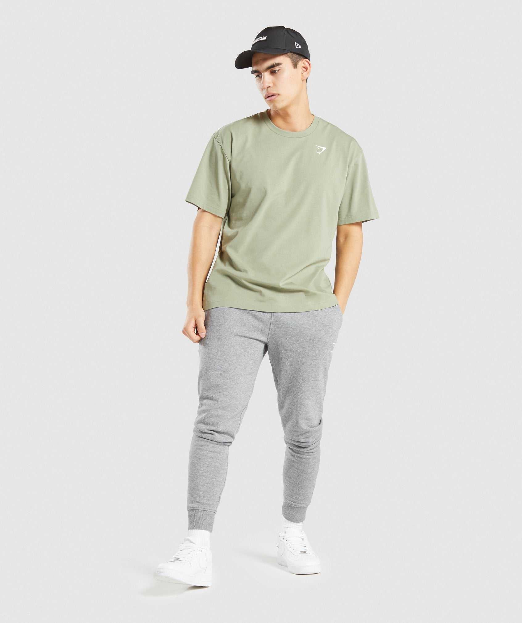 Gymshark Essential Oversized T-shirts Lichtgroen | VFLD06942