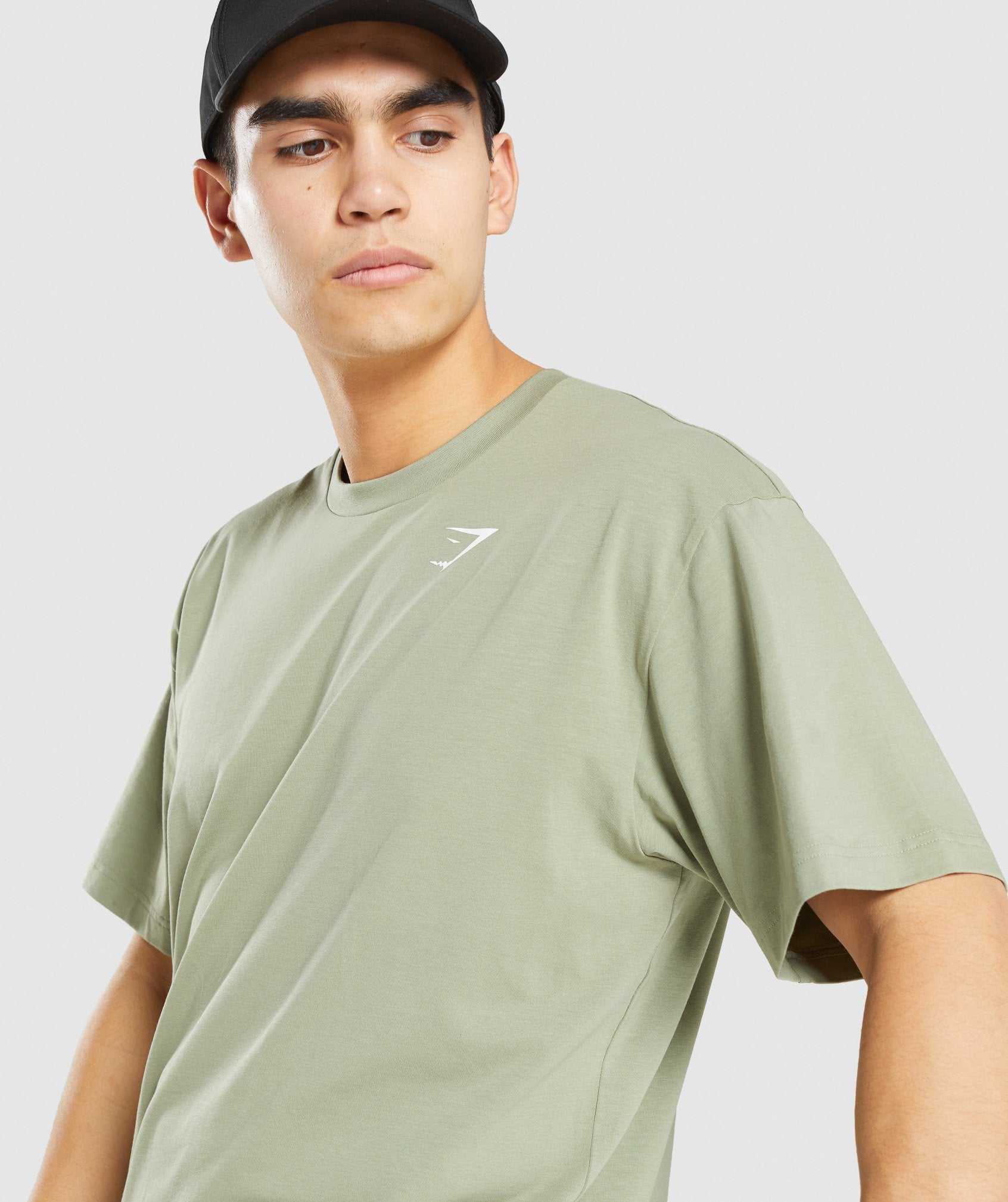 Gymshark Essential Oversized T-shirts Lichtgroen | VFLD06942