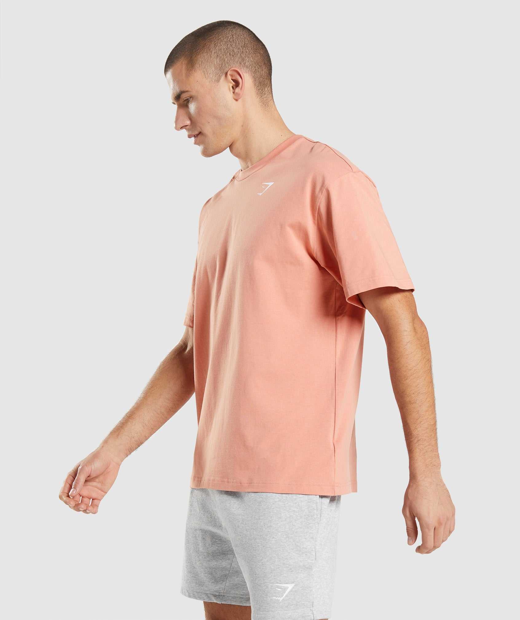 Gymshark Essential Oversized T-shirts Roze | CRWP37429