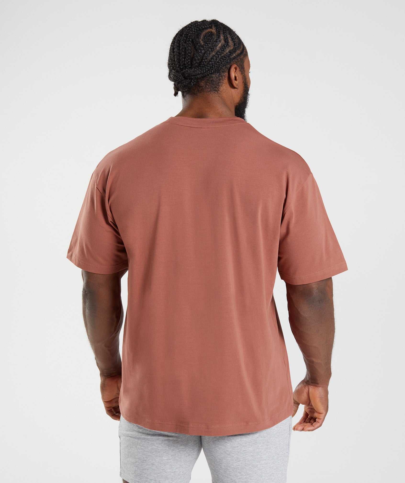 Gymshark Essential Oversized T-shirts Roze Bruin | UXEI24061