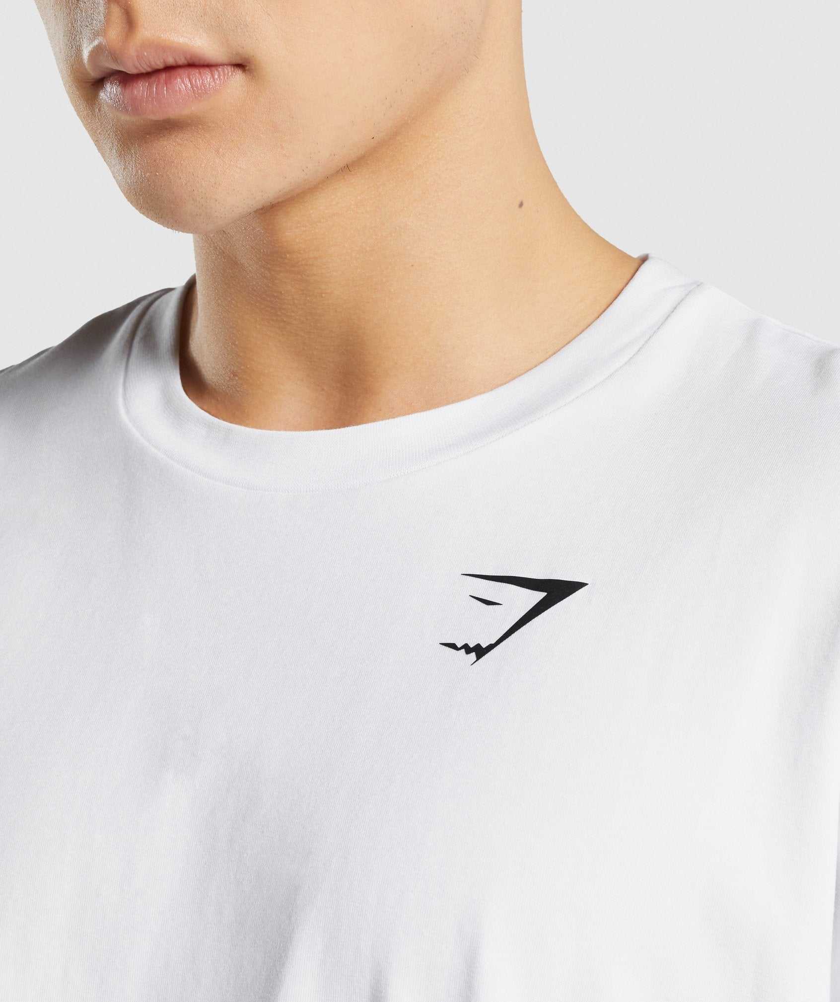 Gymshark Essential Oversized T-shirts Wit | FPOY84012