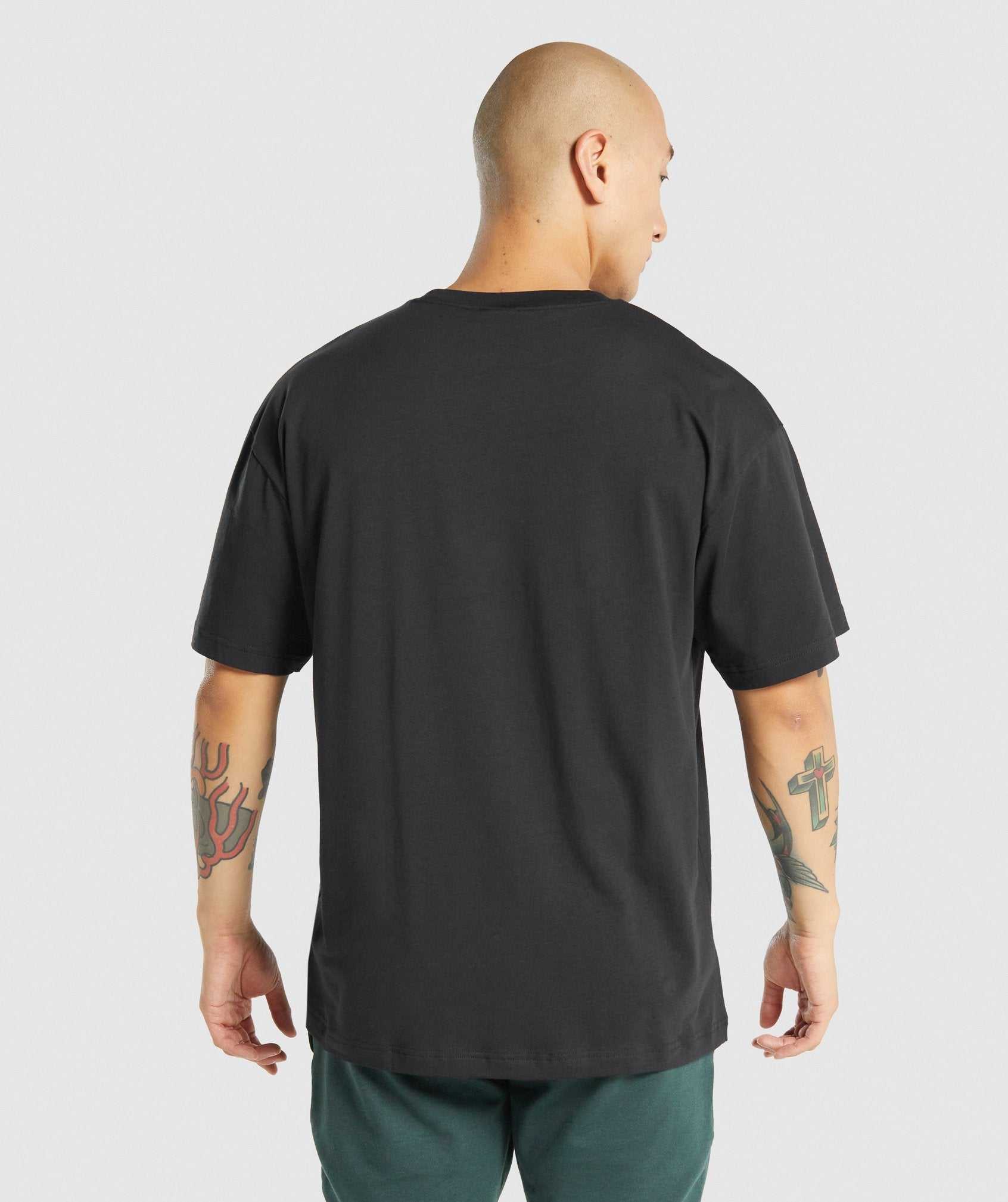 Gymshark Essential Oversized T-shirts Zwart | GRVC60541