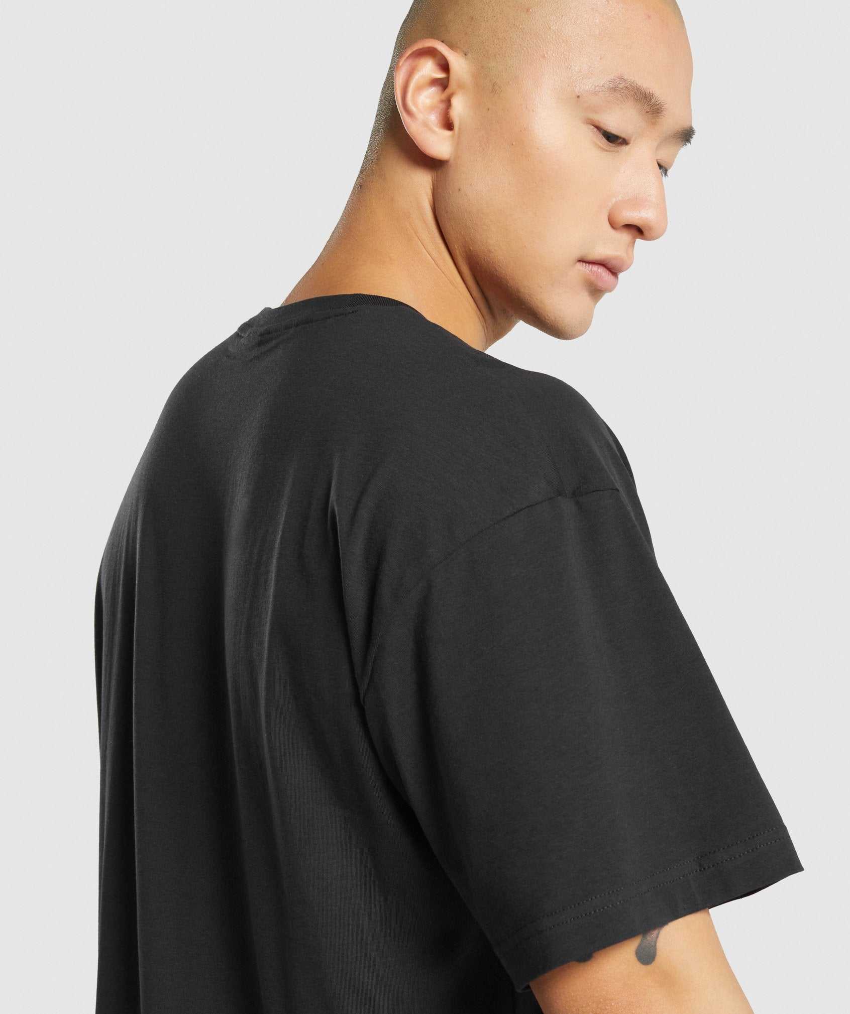 Gymshark Essential Oversized T-shirts Zwart | GRVC60541