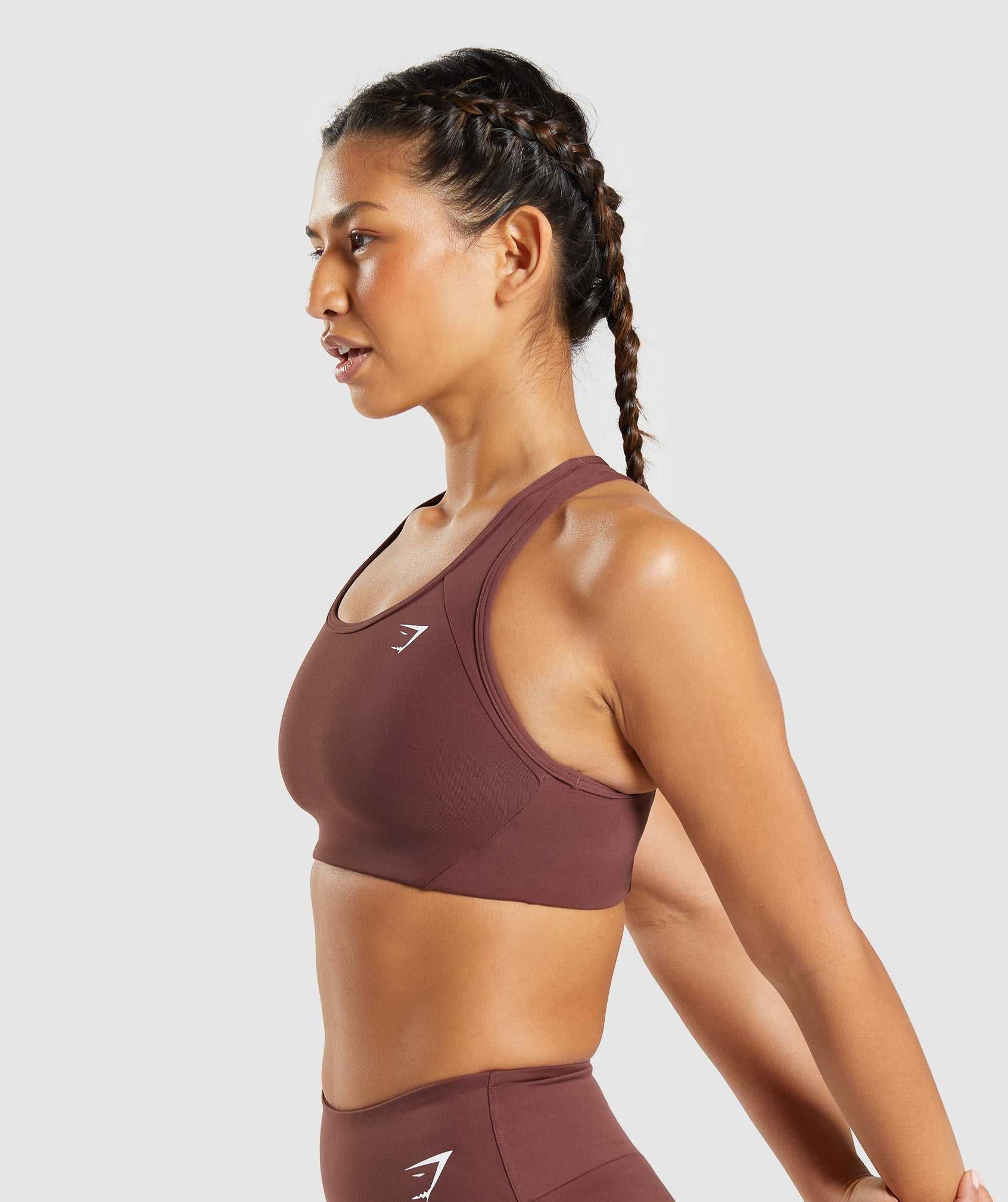 Gymshark Essential Racer Back Sport Bh Roze Bruin | RDXM68920