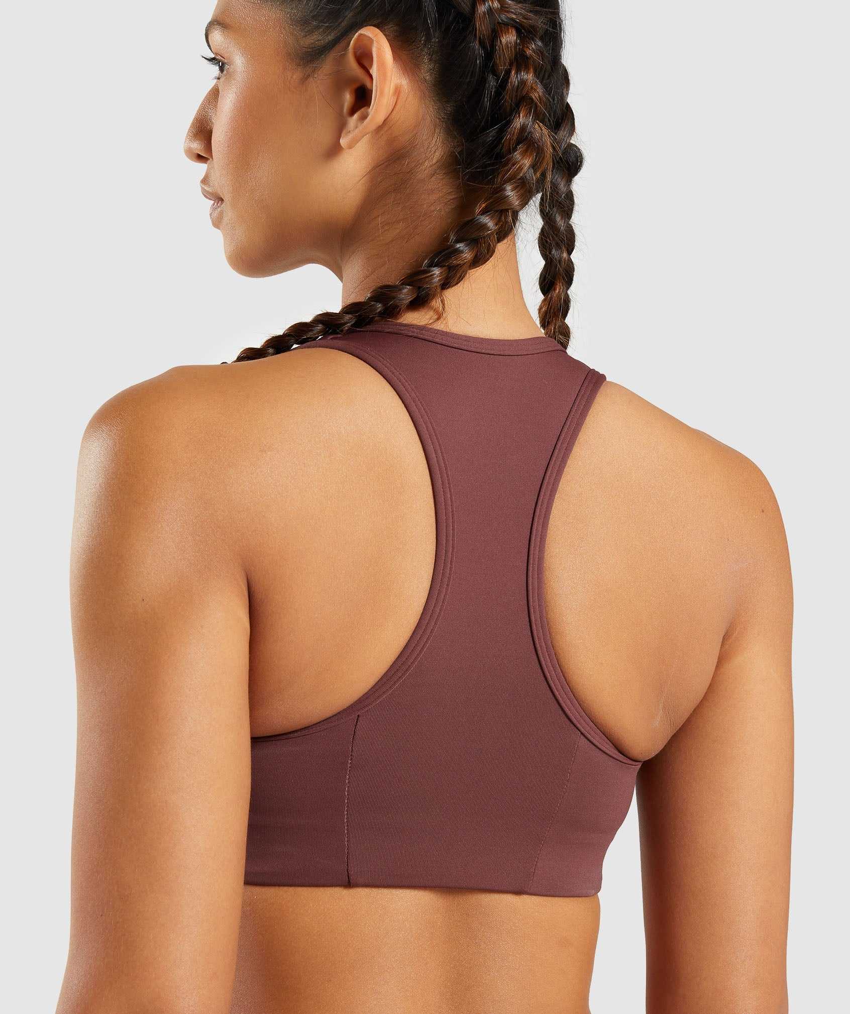 Gymshark Essential Racer Back Sport Bh Roze Bruin | RDXM68920