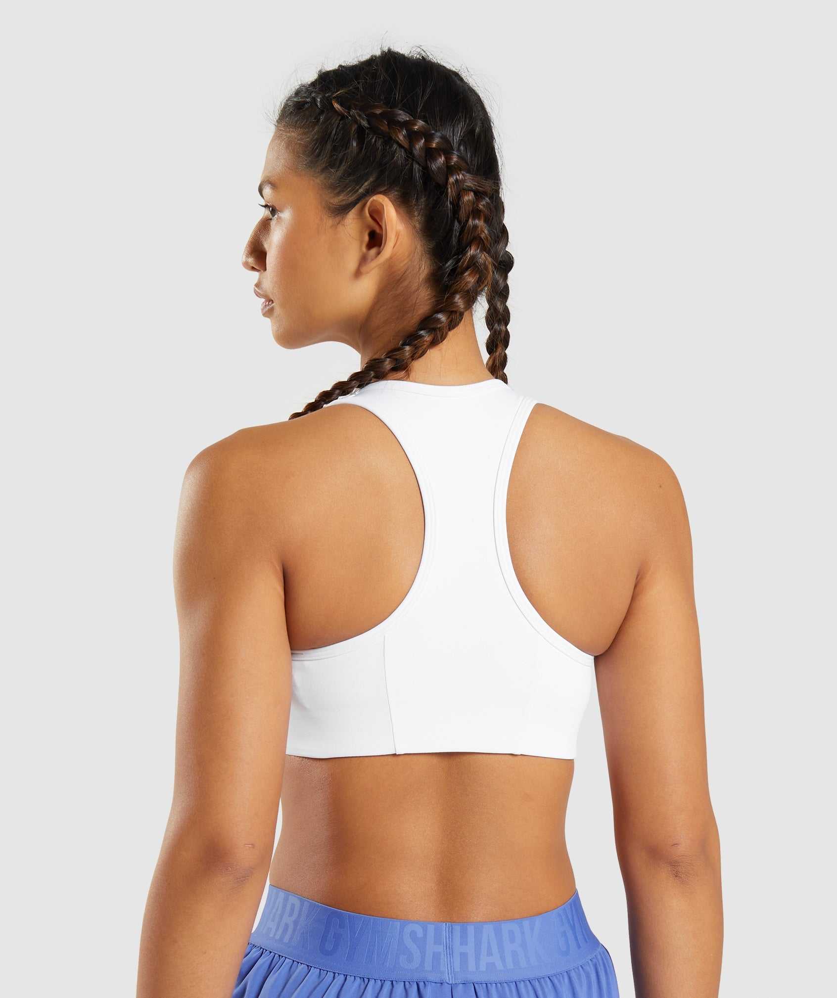 Gymshark Essential Racer Back Sport Bh Wit | VHOZ09728