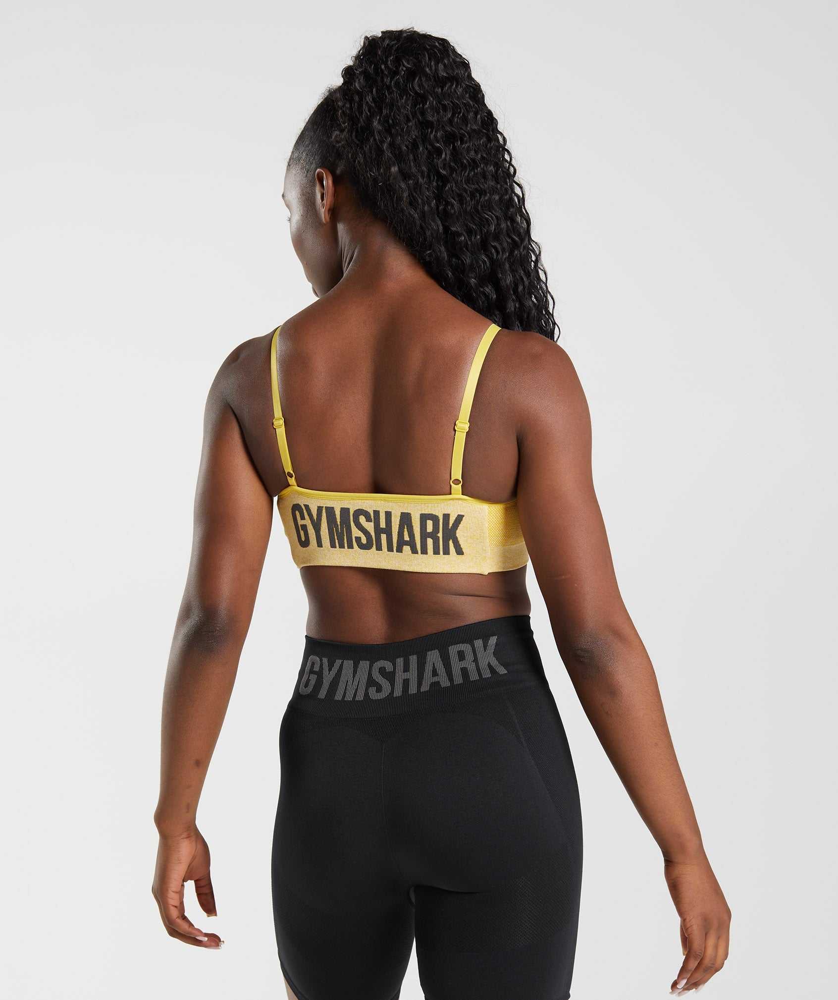 Gymshark Flex Bandjes Sport Bh Geel Wit | FYRH17936