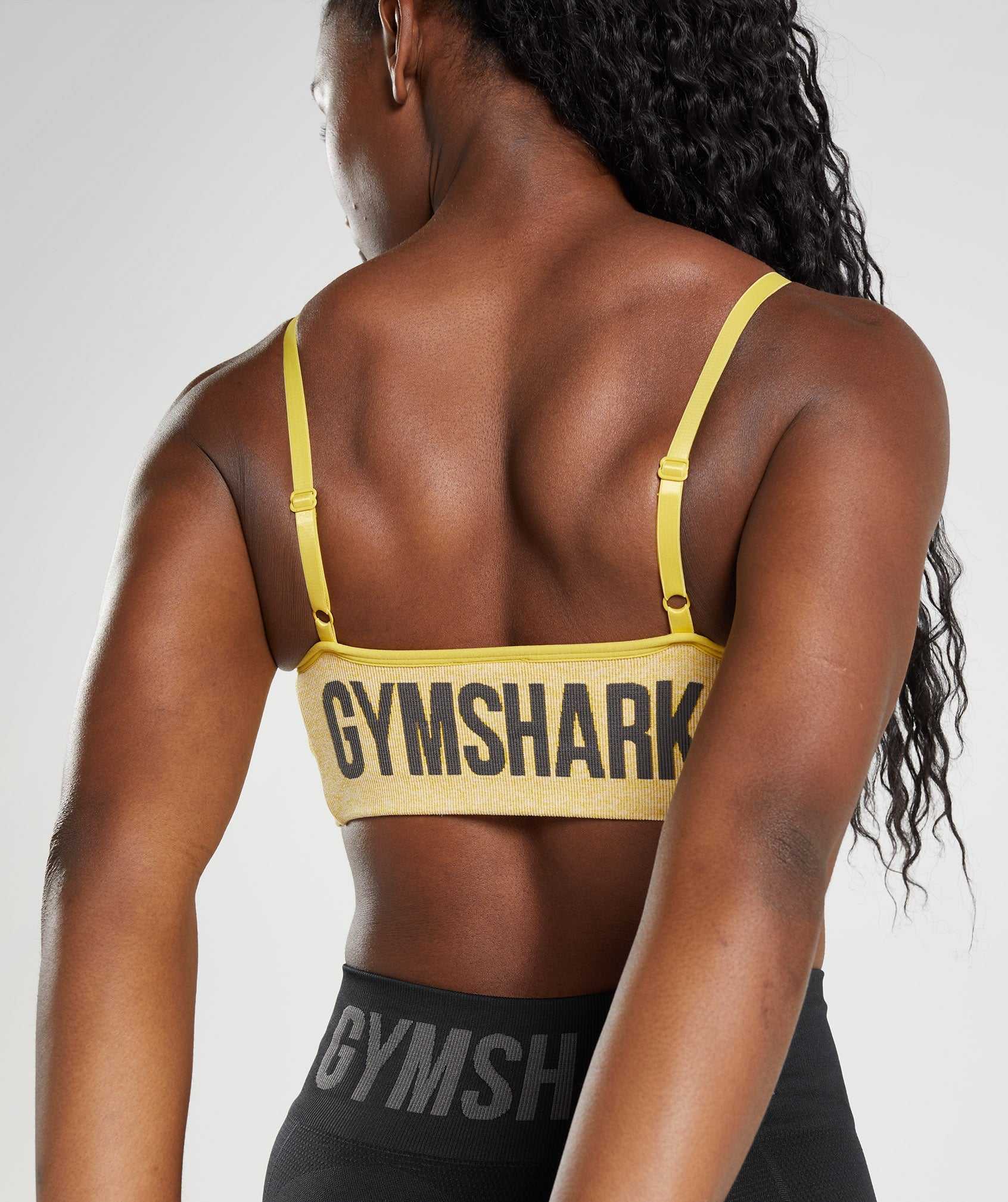 Gymshark Flex Bandjes Sport Bh Geel Wit | FYRH17936