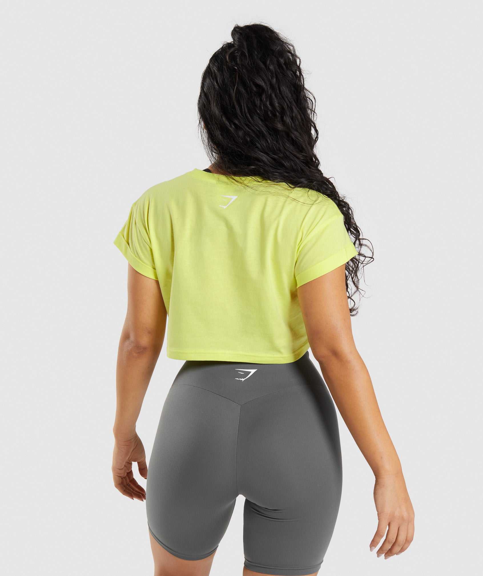 Gymshark Fraction Crop Topjes Groen | IHVY58362