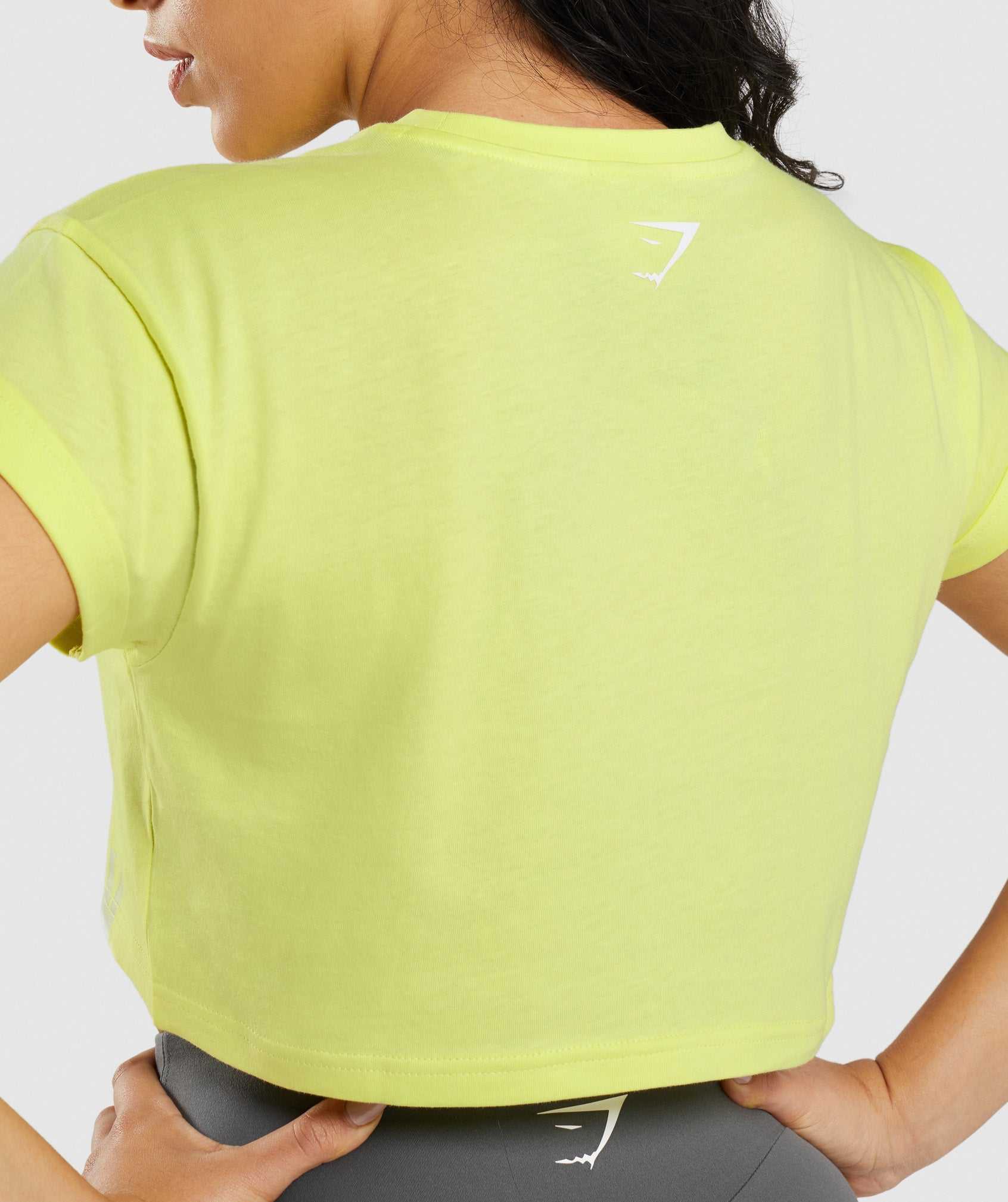 Gymshark Fraction Crop Topjes Groen | UADY79083