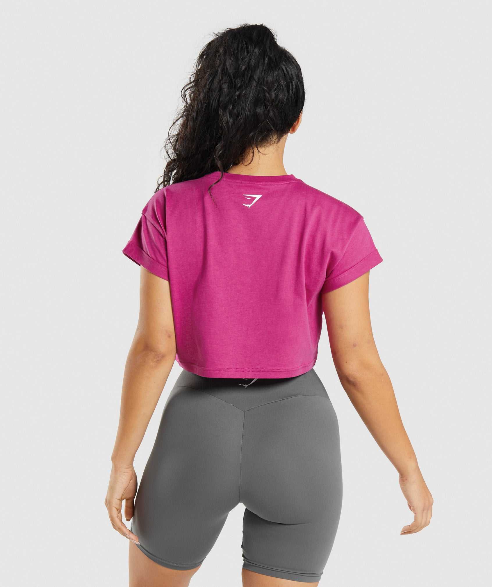 Gymshark Fraction Crop Topjes Roze | LQWH79643