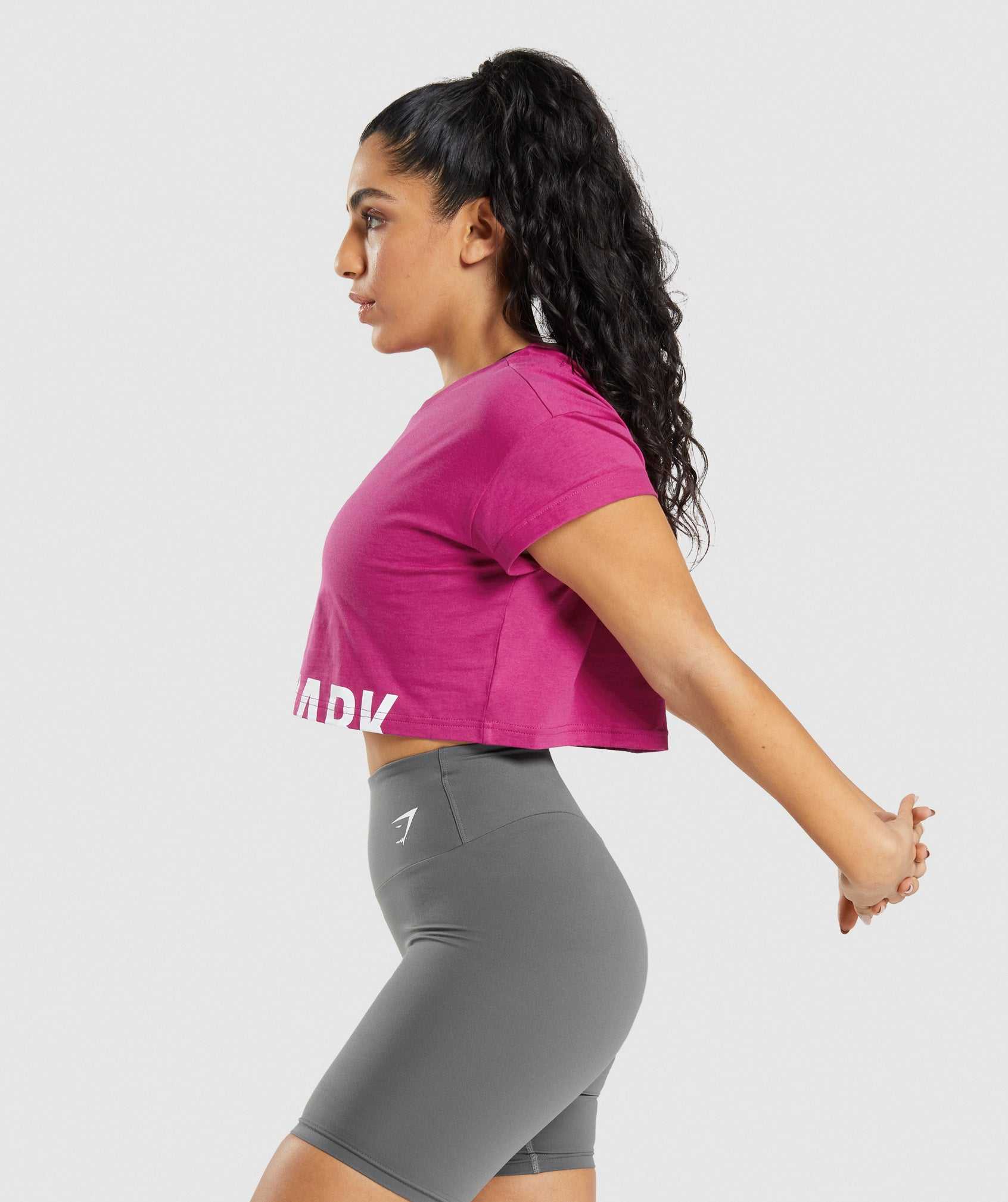 Gymshark Fraction Crop Topjes Roze | LQWH79643