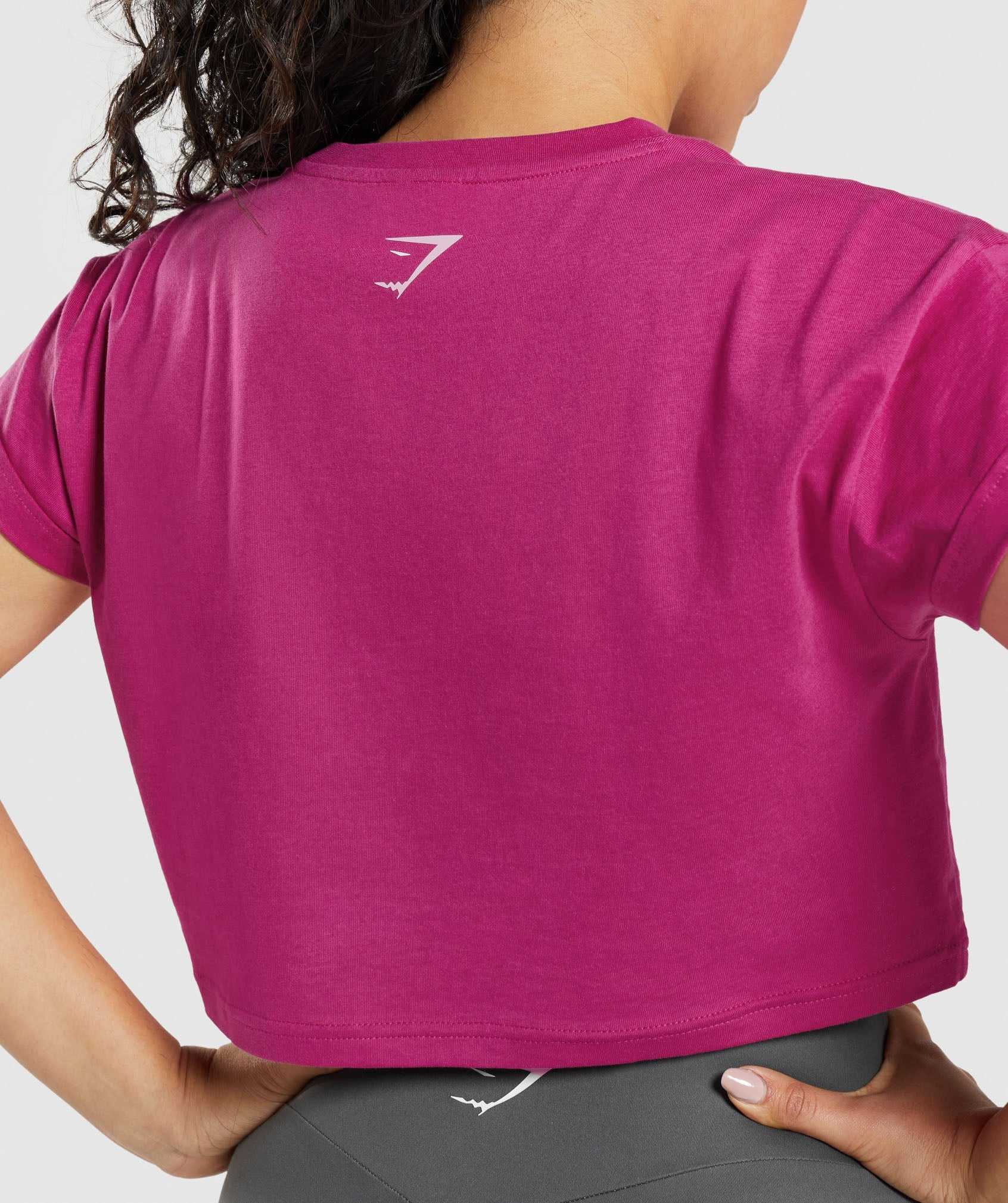 Gymshark Fraction Crop Topjes Roze | LQWH79643