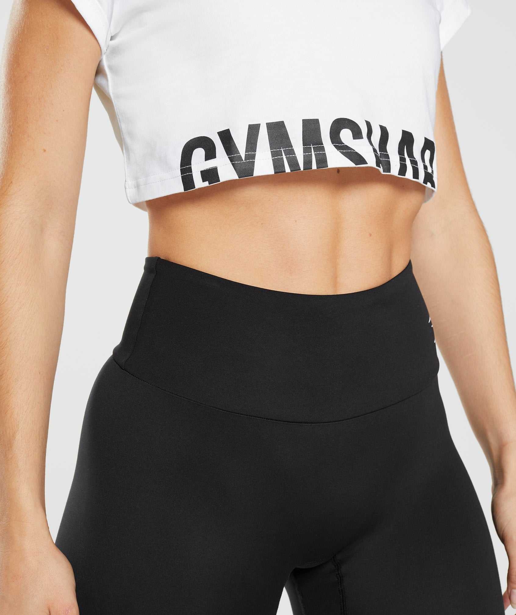 Gymshark Fraction Crop Topjes Wit | GFKT61492