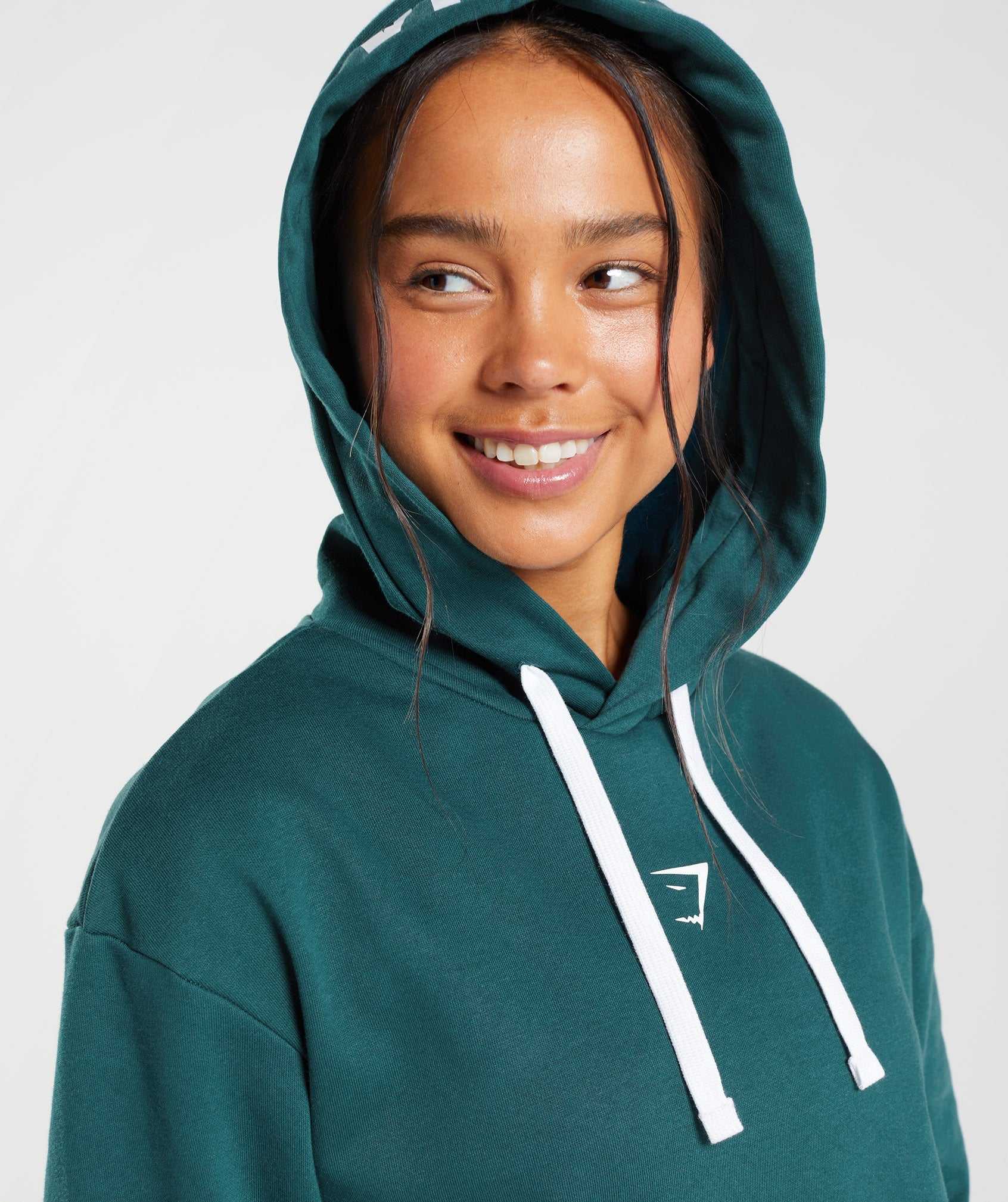 Gymshark Fraction Hoodie Turquoise | NOQR73258