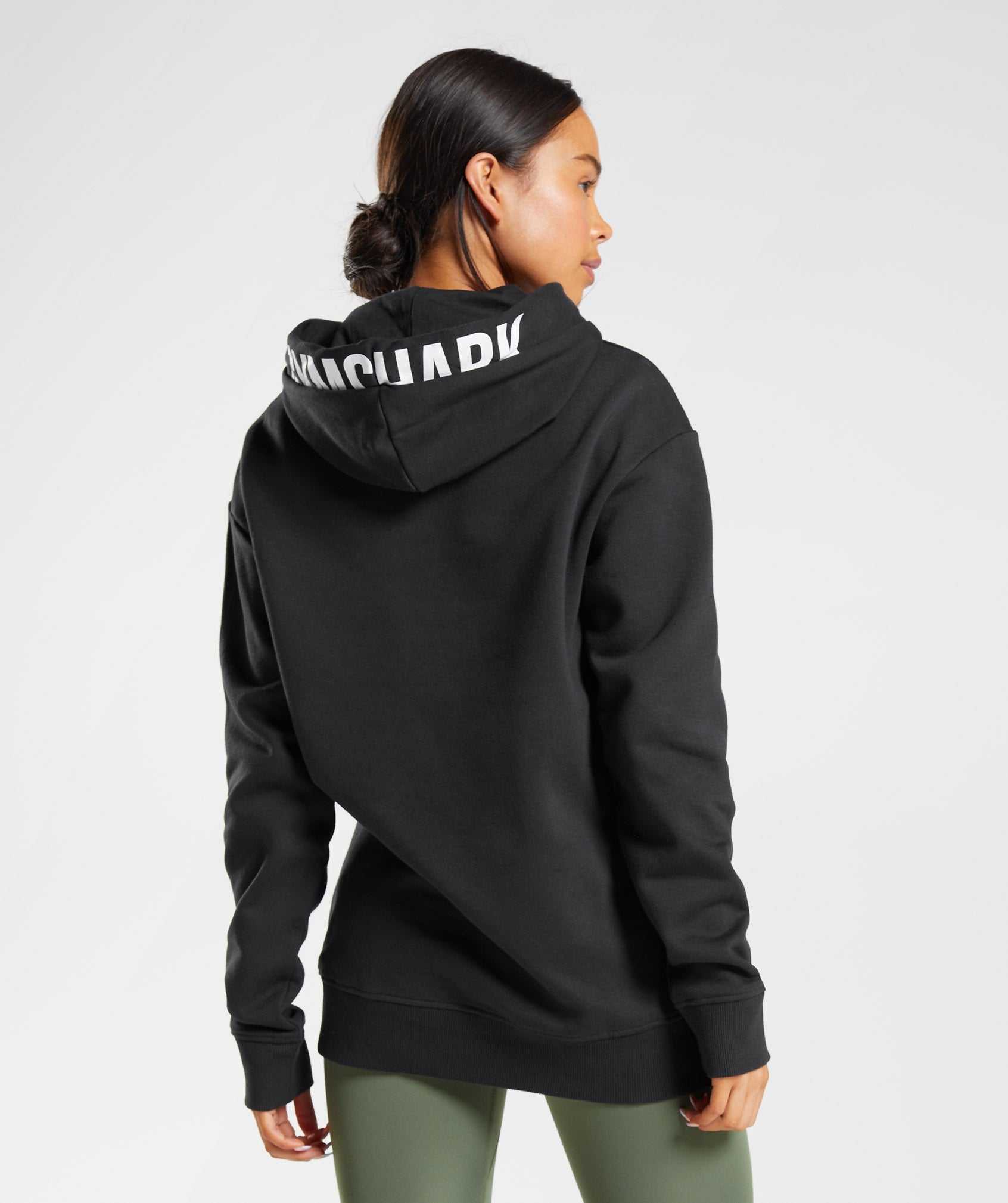 Gymshark Fraction Hoodie Zwart Wit | DAWR41987