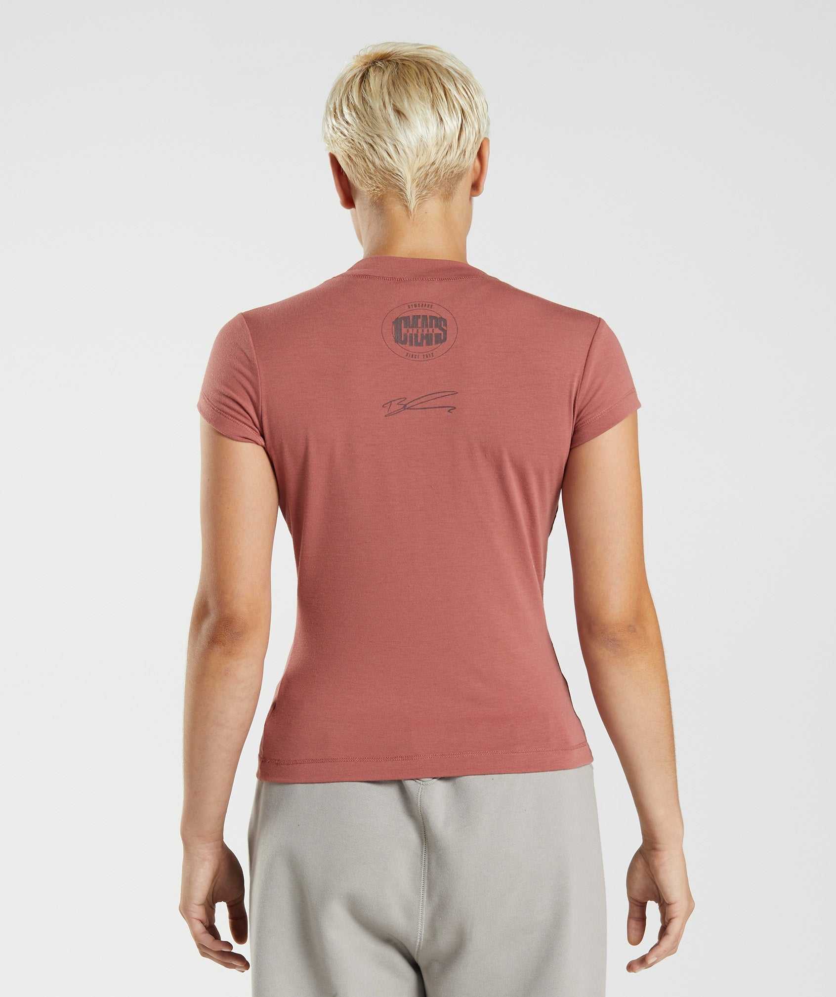 Gymshark GS10 Year Body Fit T-shirts Roze Bruin | RFXD95034