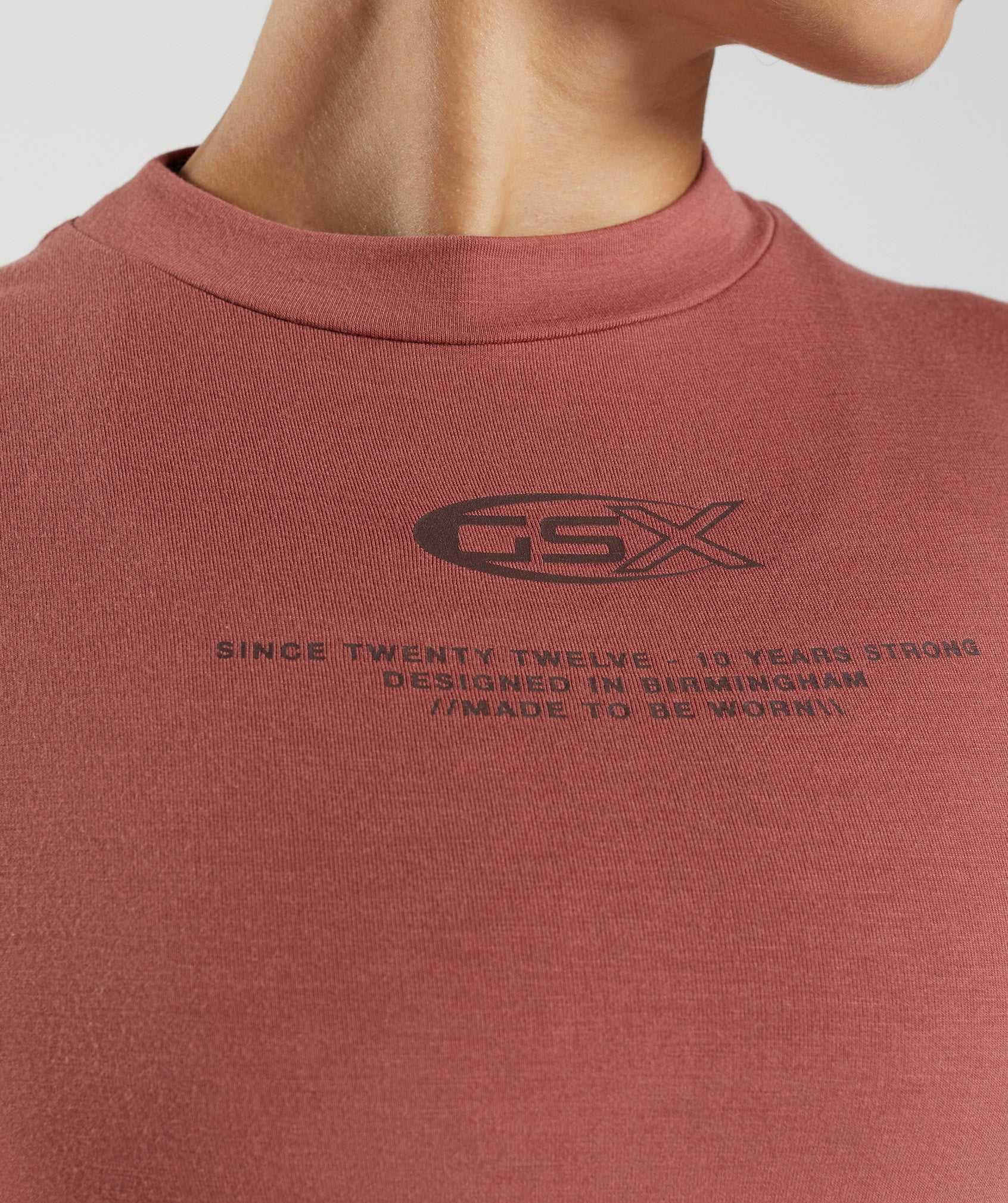 Gymshark GS10 Year Body Fit T-shirts Roze Bruin | RFXD95034