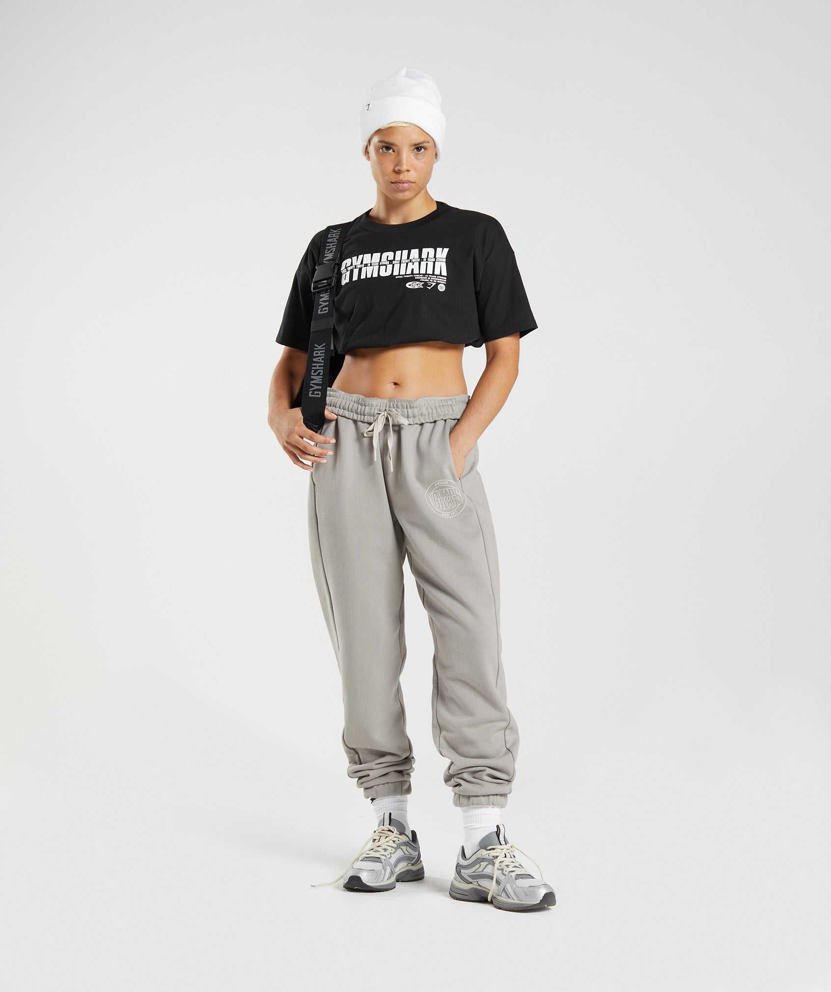 Gymshark GS10 Year Midi Topjes Zwart | AHMR94280