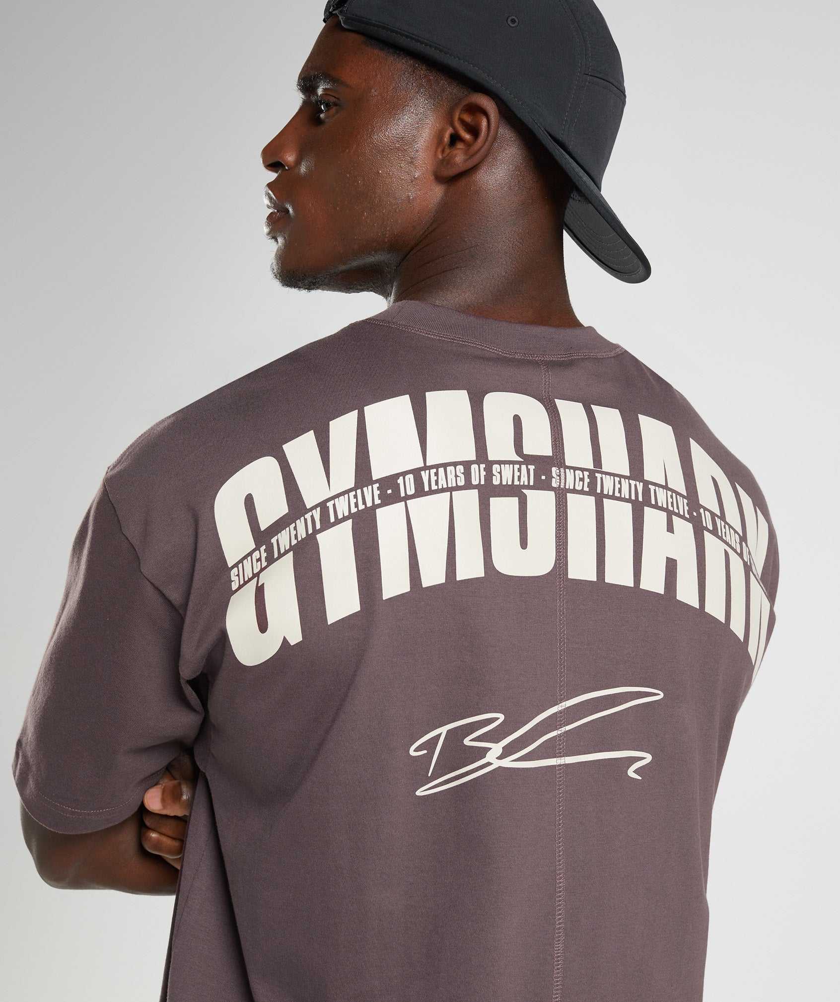 Gymshark GS10 Year Oversized T-shirts Chocola Bruin | NDVZ16928