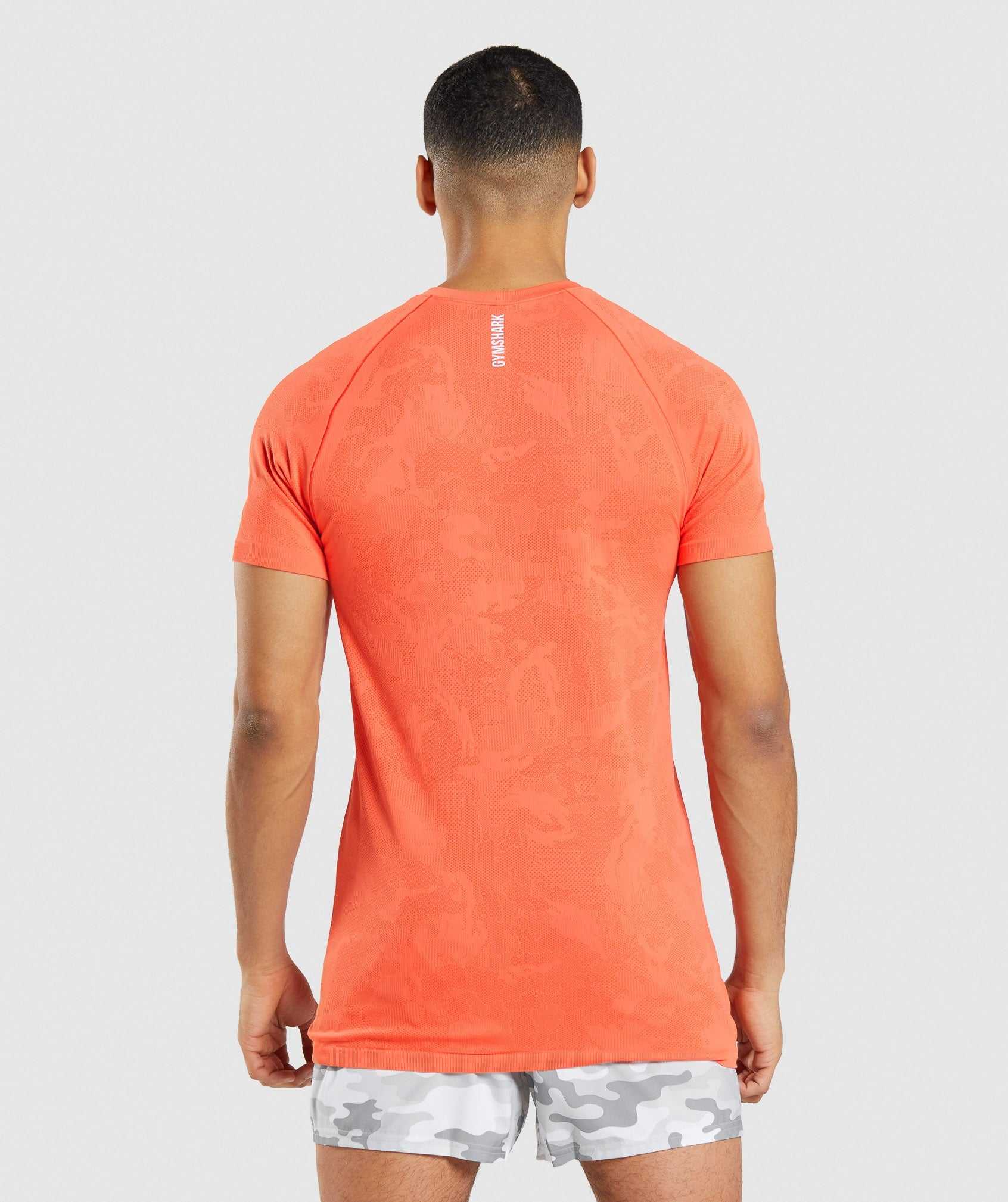 Gymshark Geo Seamless T-shirts Oranje Oranje | ZSPD41709