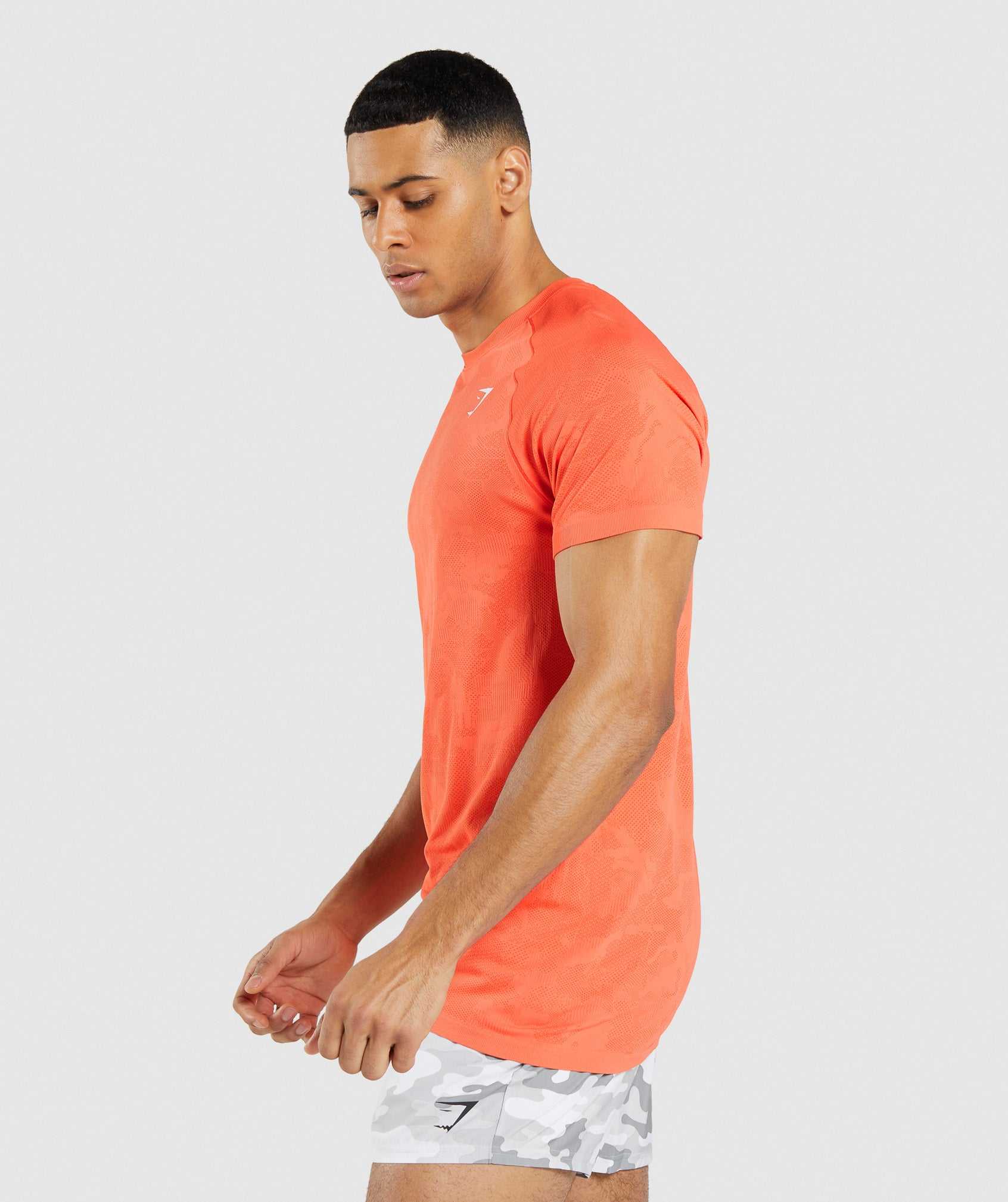 Gymshark Geo Seamless T-shirts Oranje Oranje | ZSPD41709