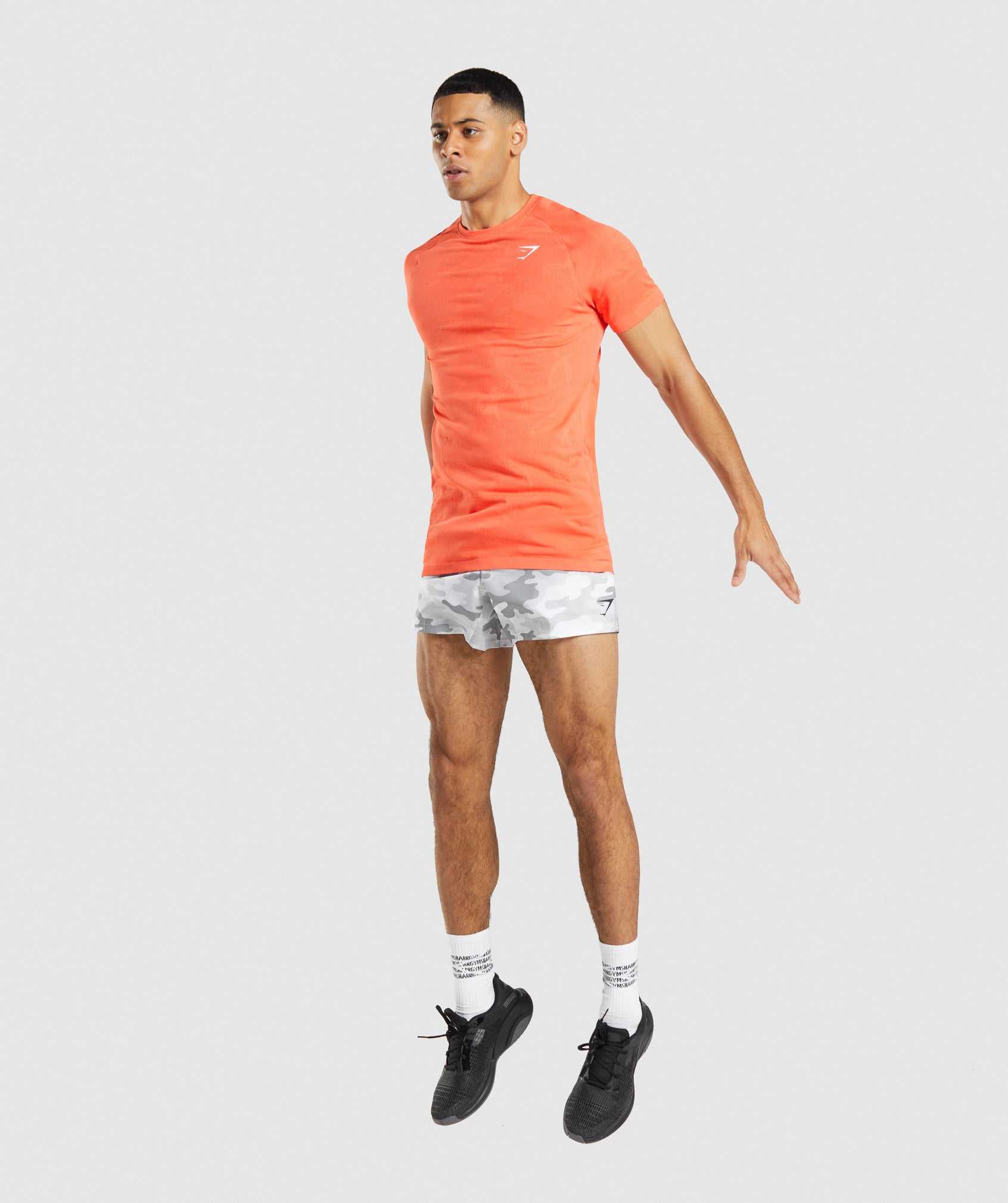 Gymshark Geo Seamless T-shirts Oranje Oranje | ZSPD41709