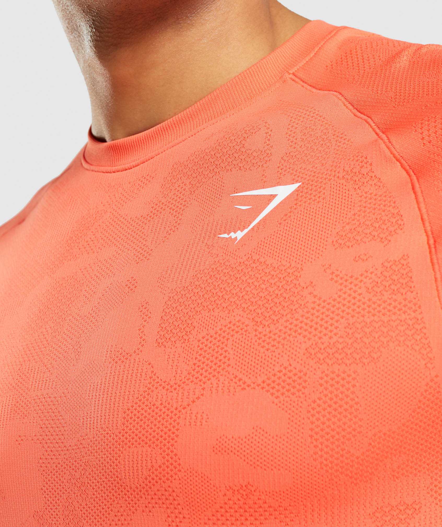 Gymshark Geo Seamless T-shirts Oranje Oranje | ZSPD41709