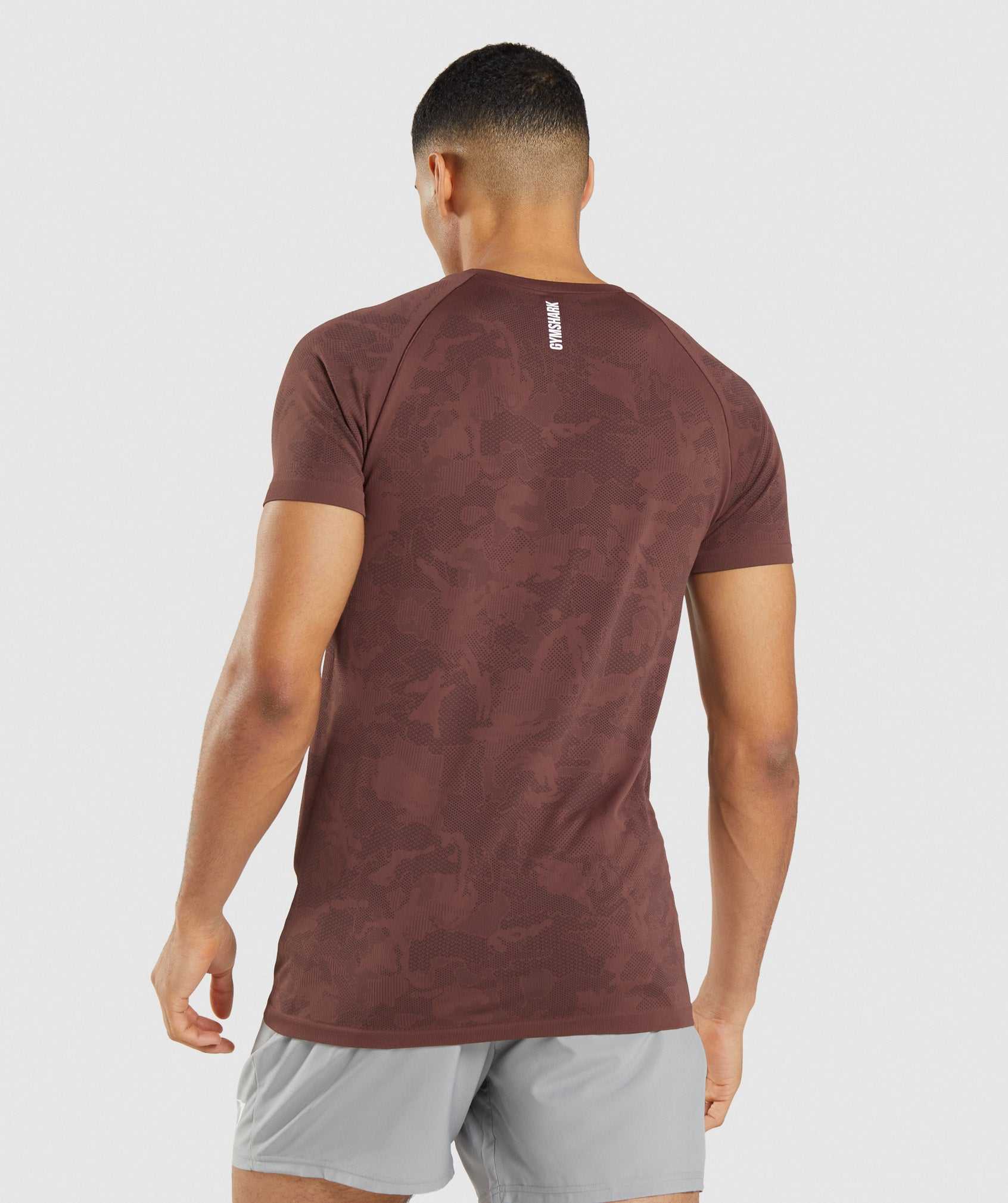 Gymshark Geo Seamless T-shirts Roze Bruin Zwart | EOSN68534