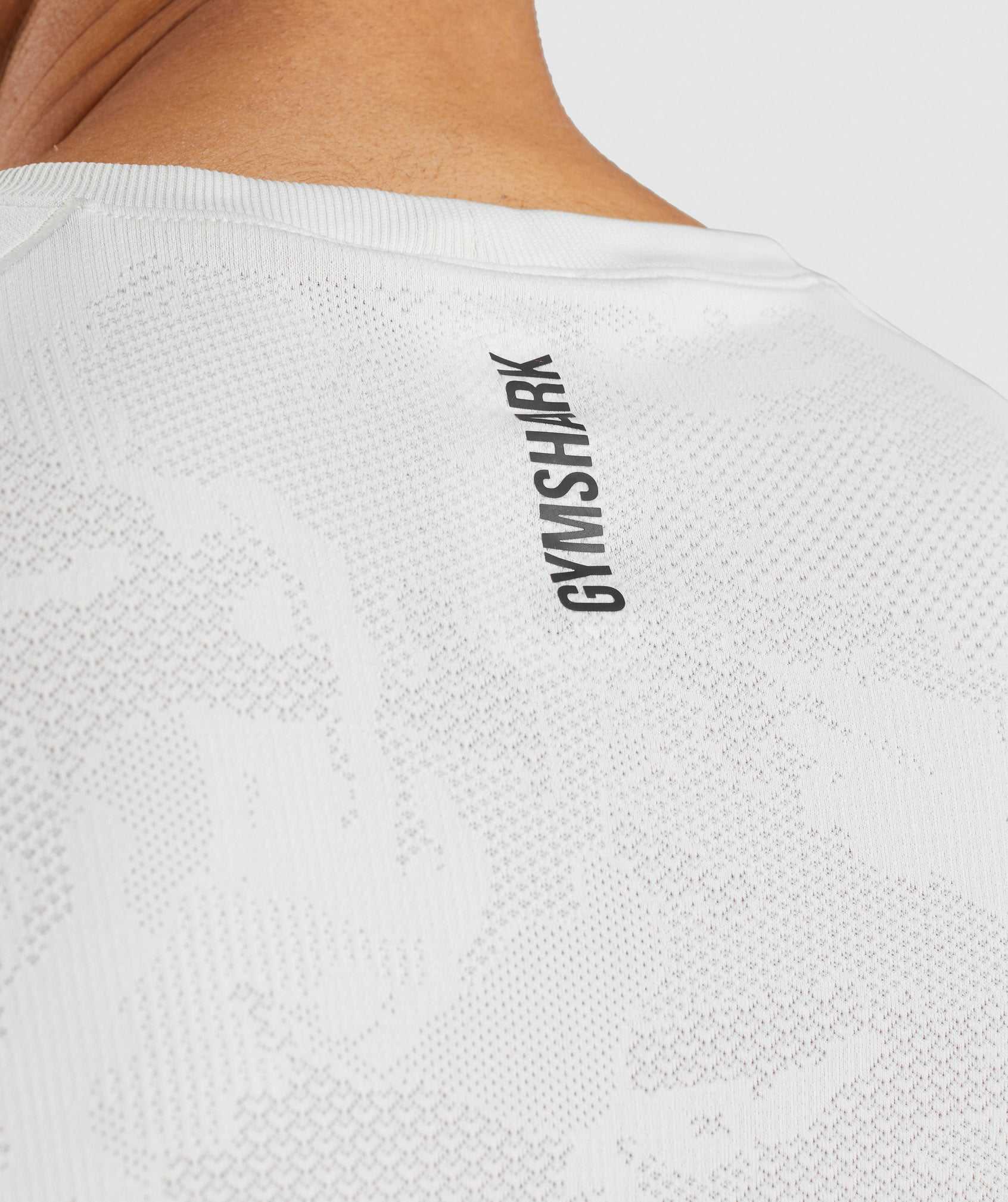 Gymshark Geo Seamless T-shirts Wit Lichtgrijs | PEJS10928