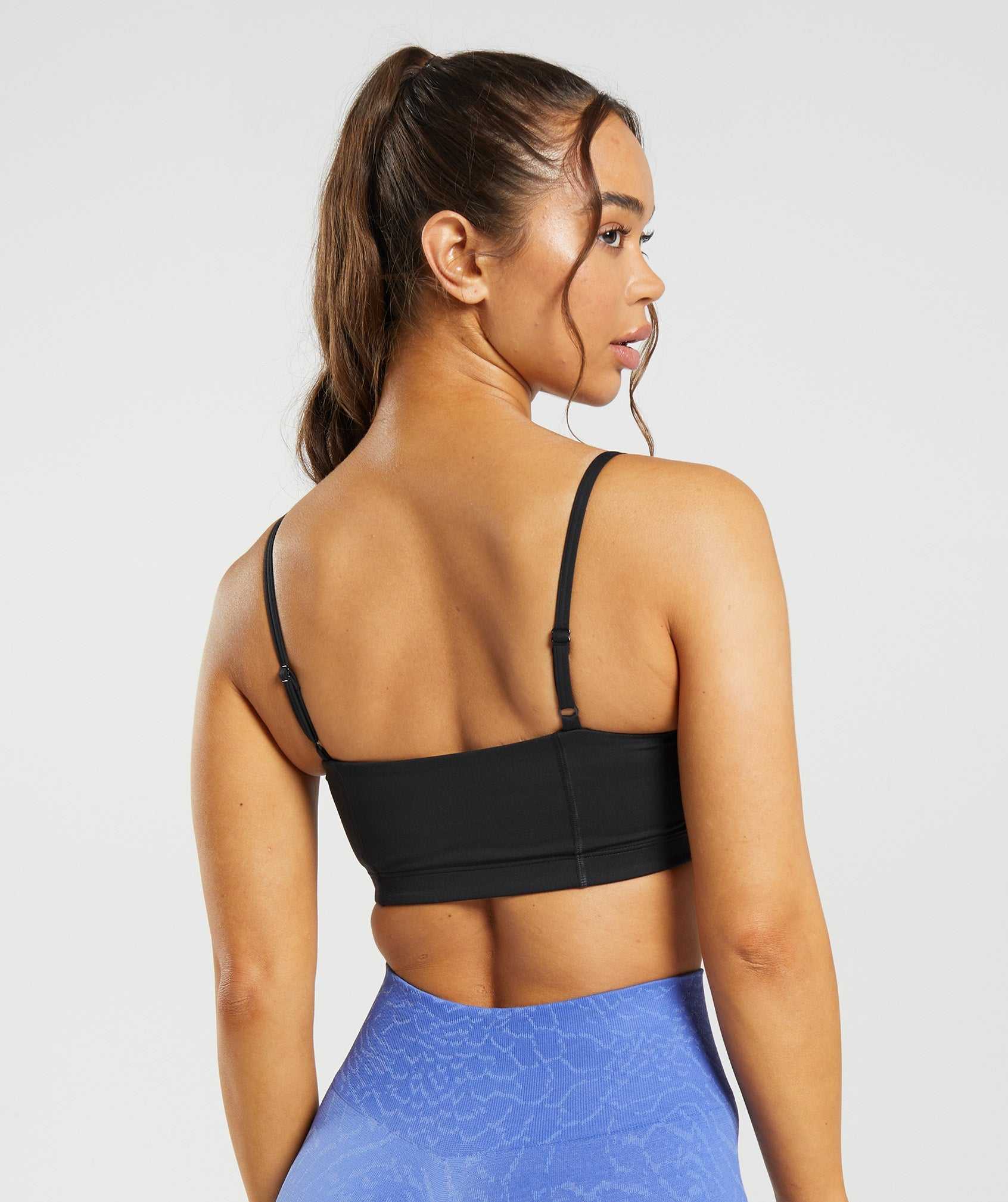 Gymshark Legacy Bandeau Bra Sport Bh Zwart | MLAO62143