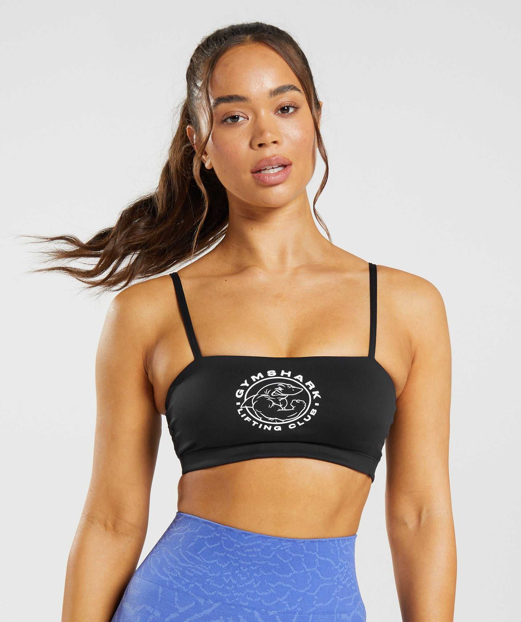 Gymshark Legacy Bandeau Bra Sport Bh Zwart | MLAO62143