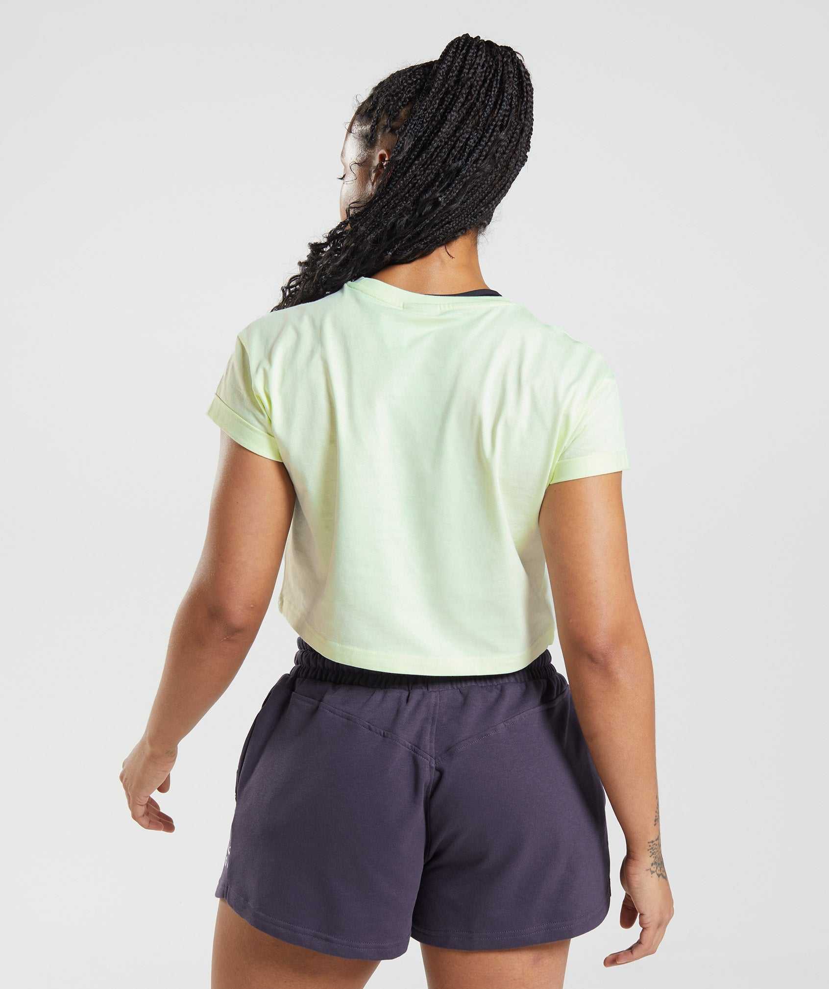 Gymshark Legacy Crop Topjes Groen | HBUL68059