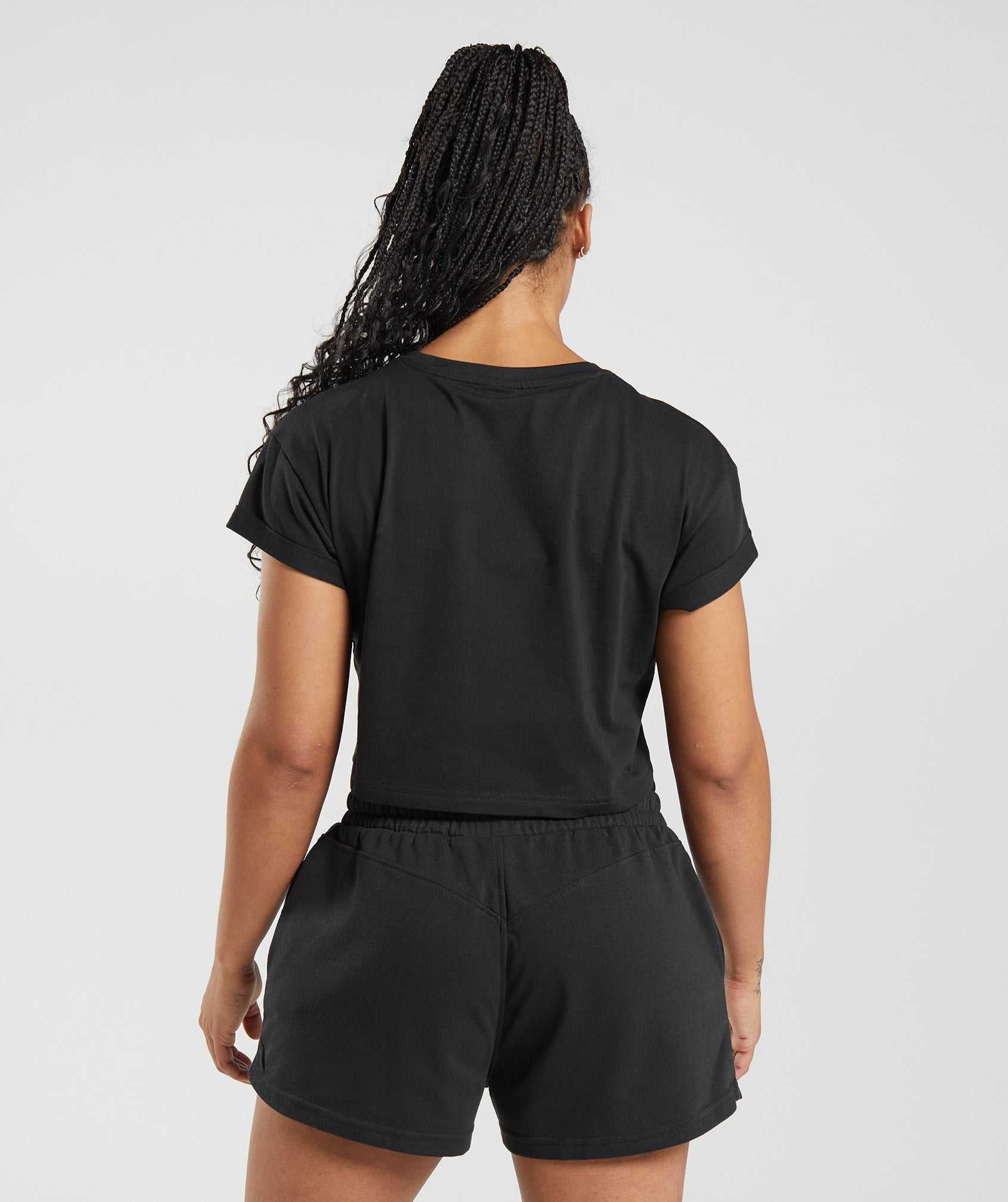 Gymshark Legacy Crop Topjes Zwart | PFHY71492