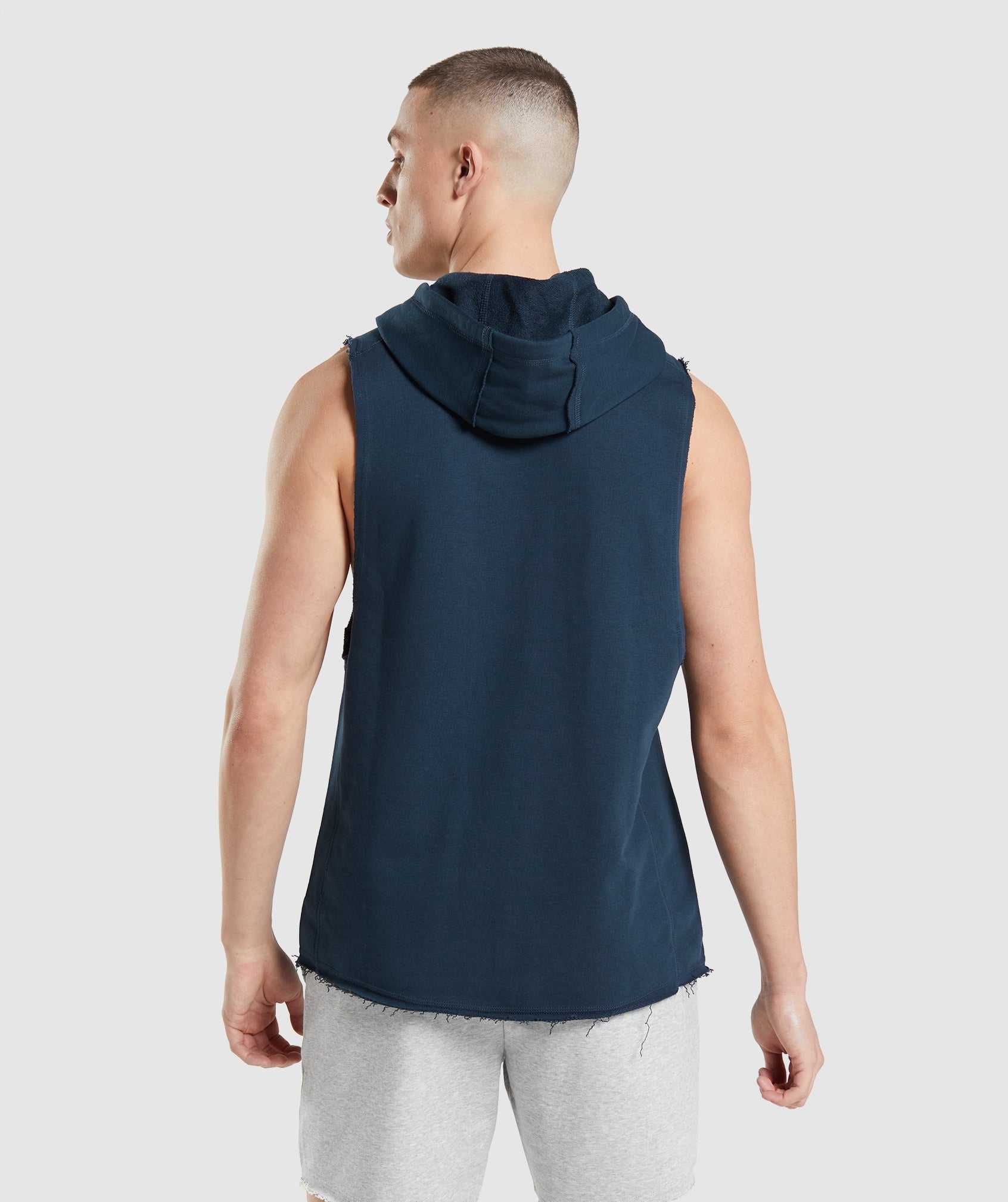 Gymshark Legacy Drop Arm Hoodie Donkerblauw | ESMO93867