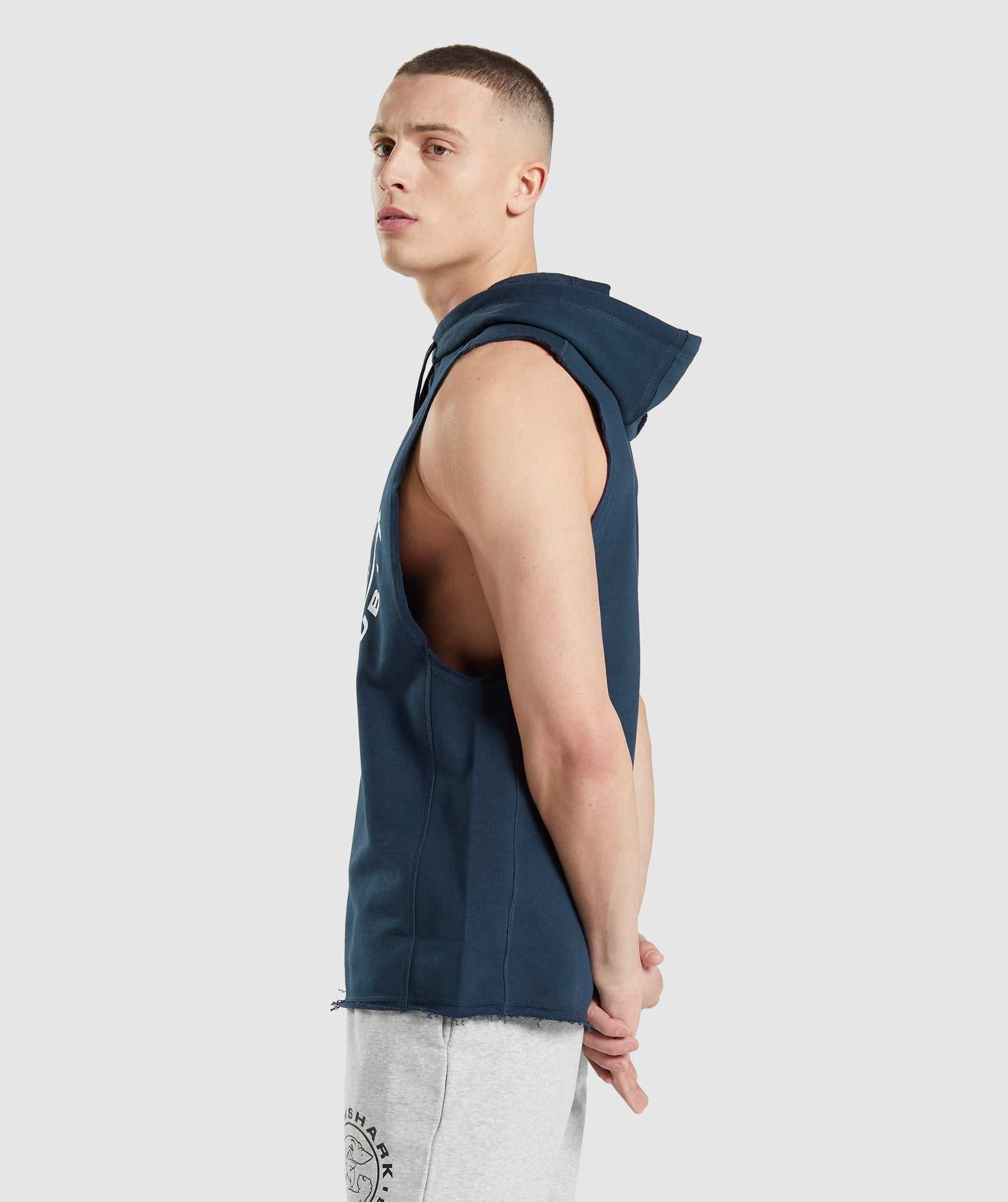 Gymshark Legacy Drop Arm Hoodie Donkerblauw | ESMO93867