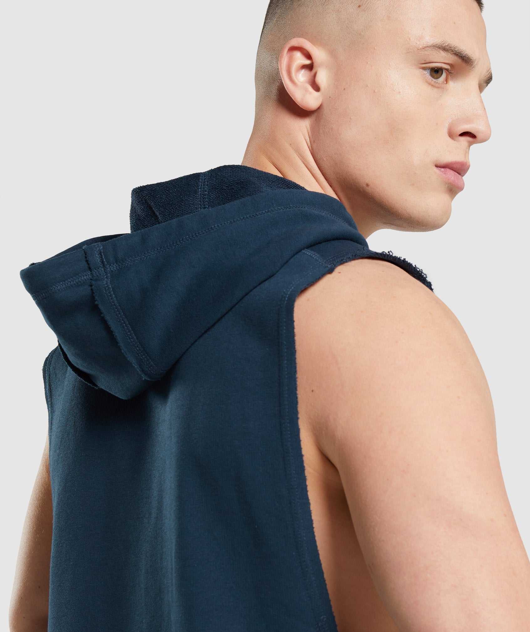 Gymshark Legacy Drop Arm Hoodie Donkerblauw | ESMO93867