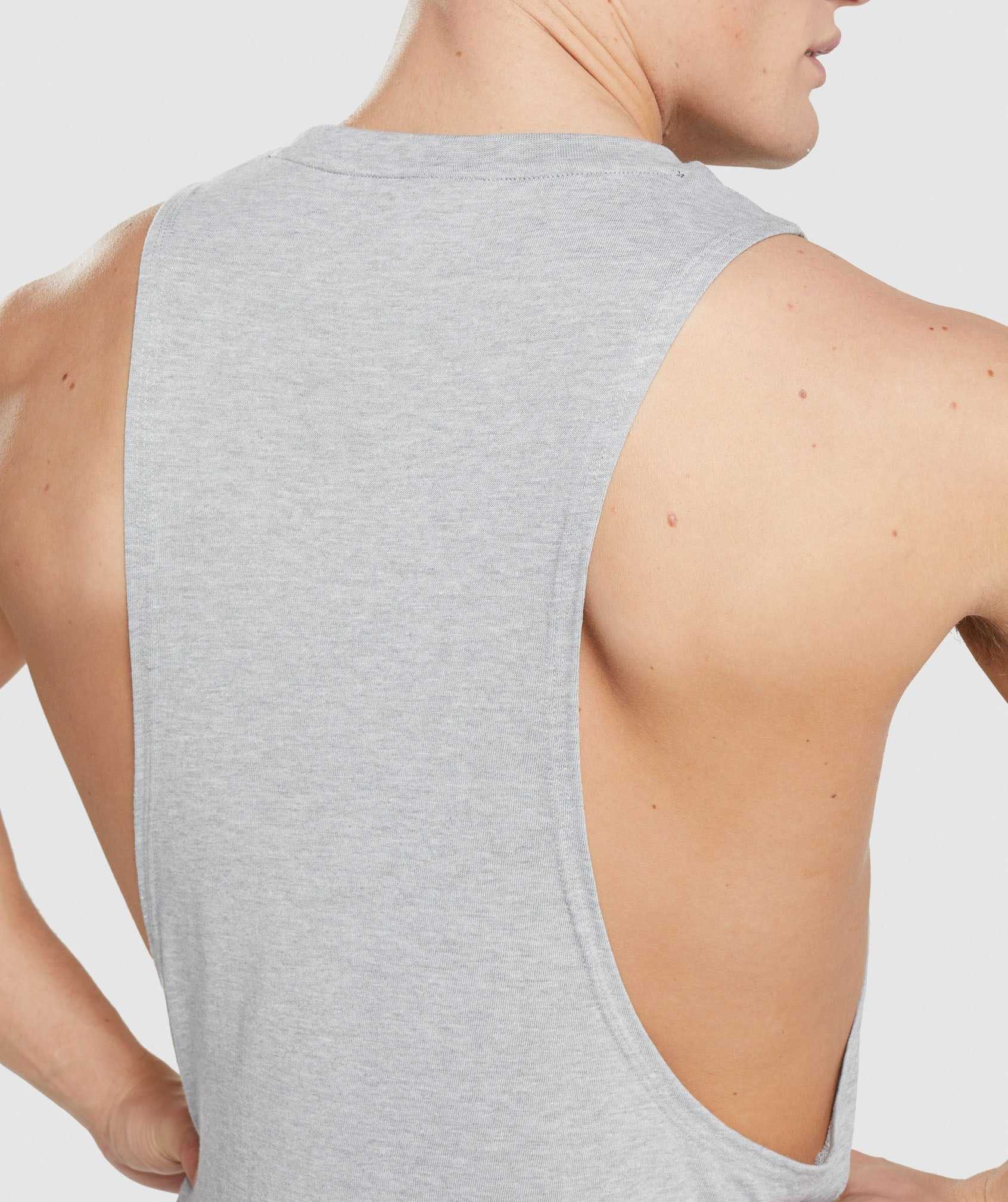 Gymshark Legacy Drop Arm Tanktop Lichtgrijs | MSRH12307